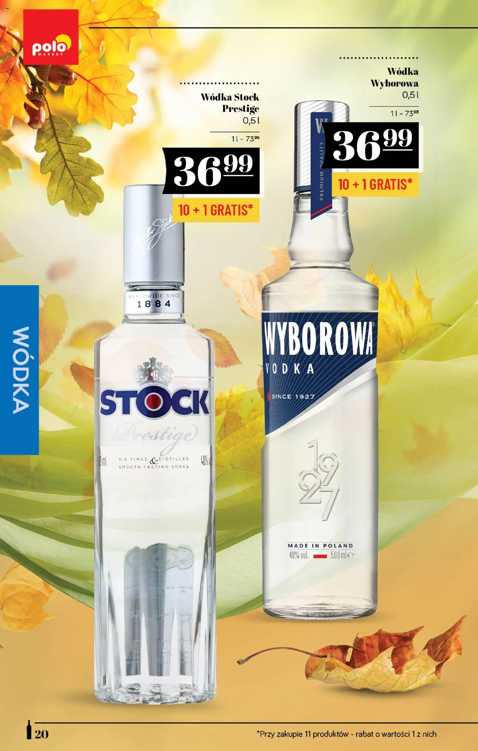 POLOmarket katalog - Alkoholi od 24.09.2026 | Strona: 20 | Produkty: Wódka Stock, Wódka wyborowa, Vodka, Wódka