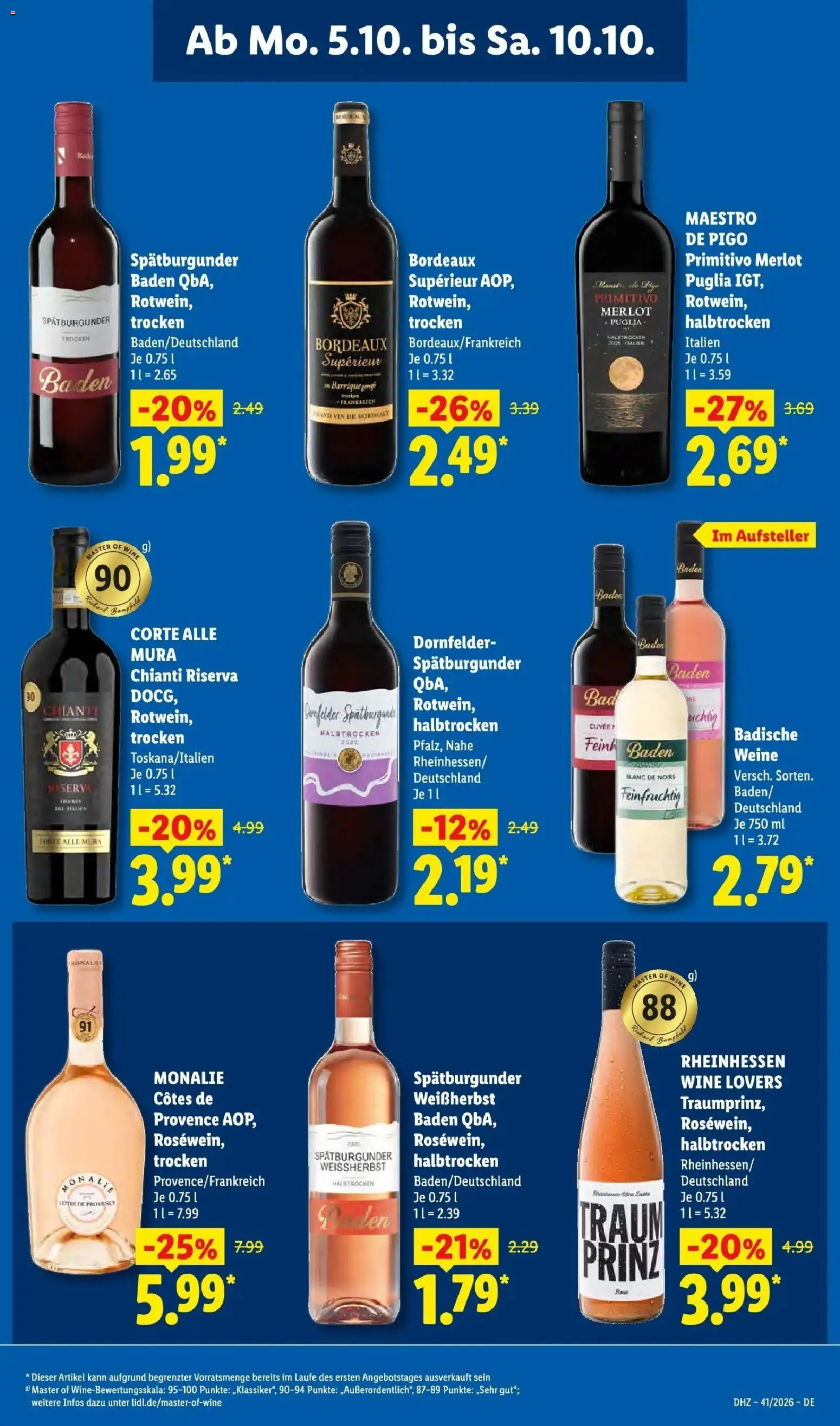 Lidl Prospekt Senftenberg (ab 05.10.2026) zum Blättern » Angebote | Seite: 27 | Produkte: Merlot