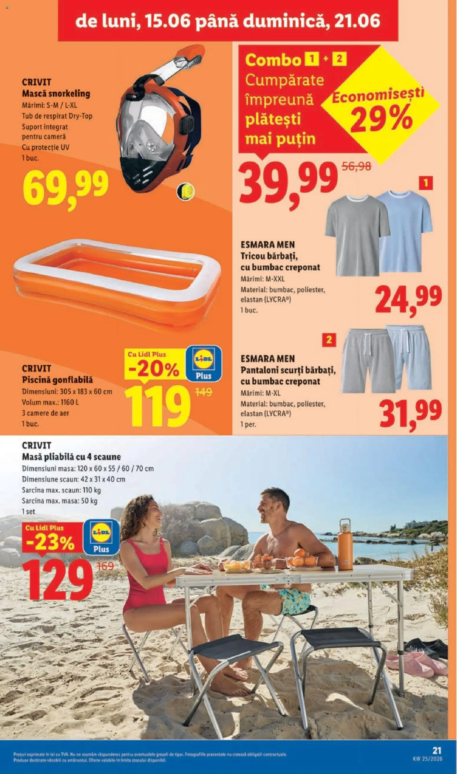Noul catalog Lidl – valabil de la 15.06.2026 | Pagină: 21 | Produse: Piscină, Köpek Uzaklaştırıcılar, Tricou, Pantaloni