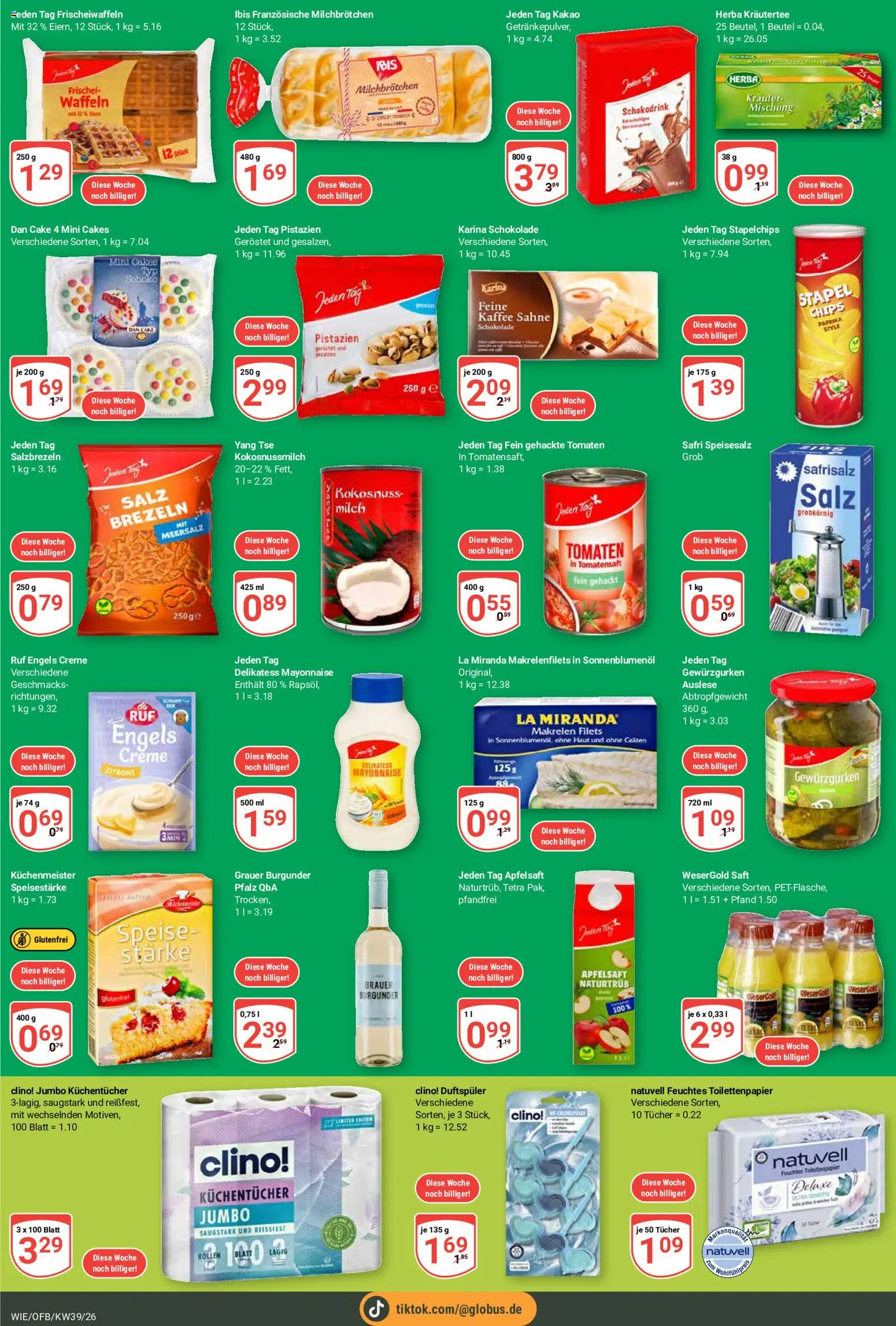 Globus Prospekt Waghäusel-Wiesental – gültig ab 21.09.2026 | Seite: 7 | Produkte: Milch, Tomaten, Mayonnaise, Chips