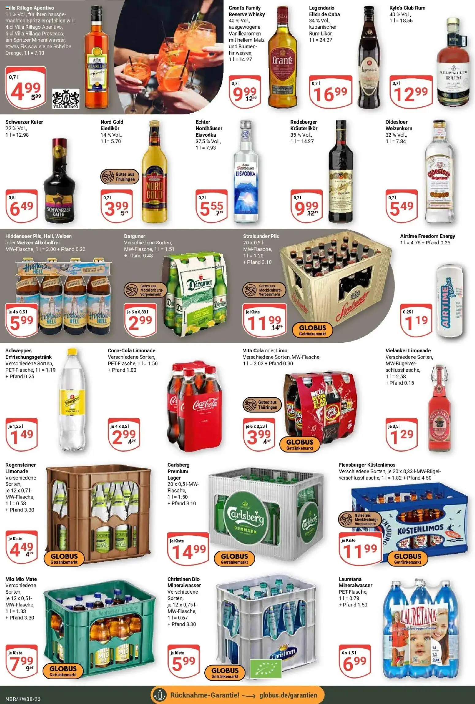 Globus Prospekt Neubrandenburg (ab 14.09.2026) » Angebote online | Seite: 17 | Produkte: Coca cola, Energy, Limonade, Mio mio mate