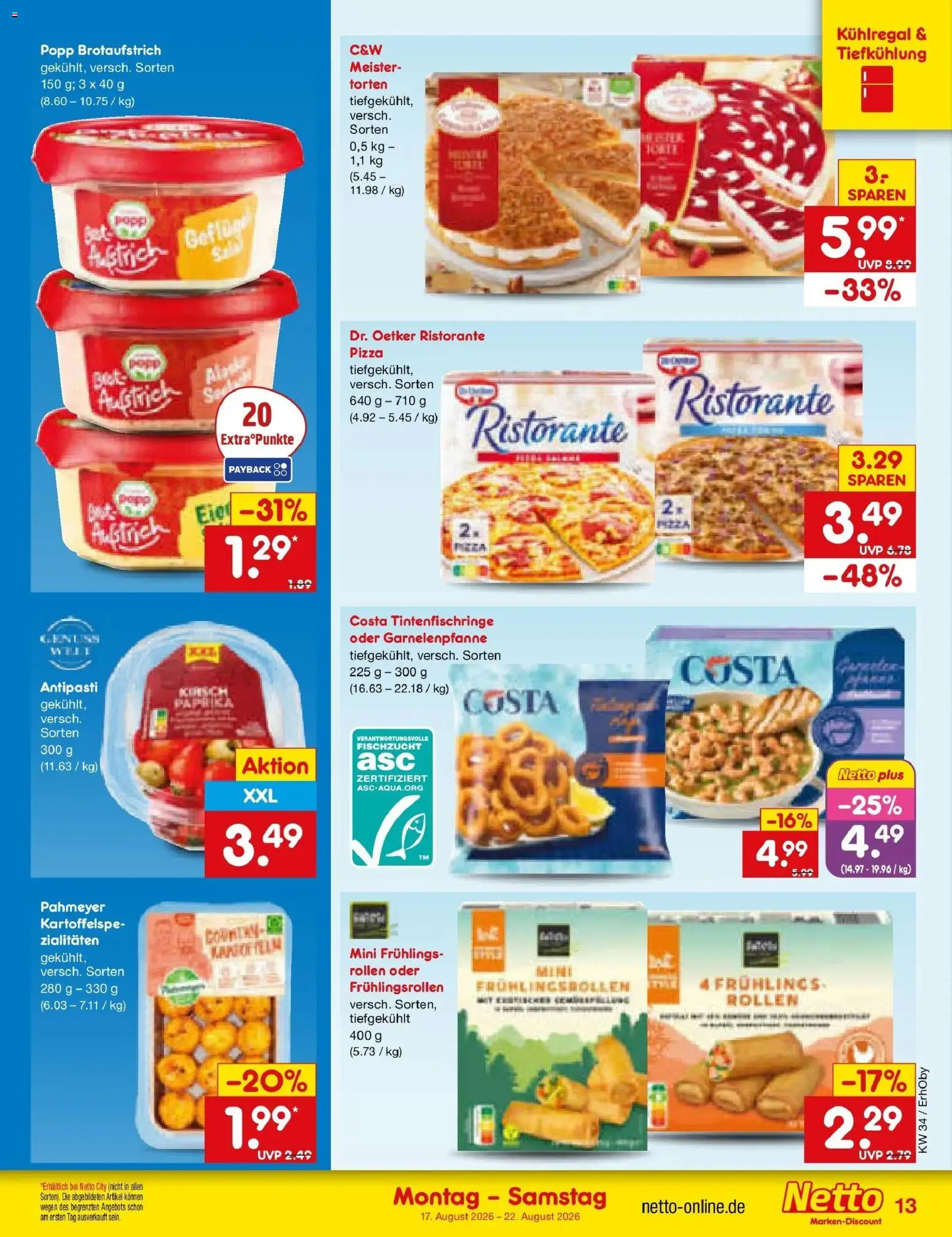 Netto Marken-Discount Prospekt Velden – gültig ab 17.08.2026 | Seite: 17 | Produkte: Ristorante, Paprika, Pizza