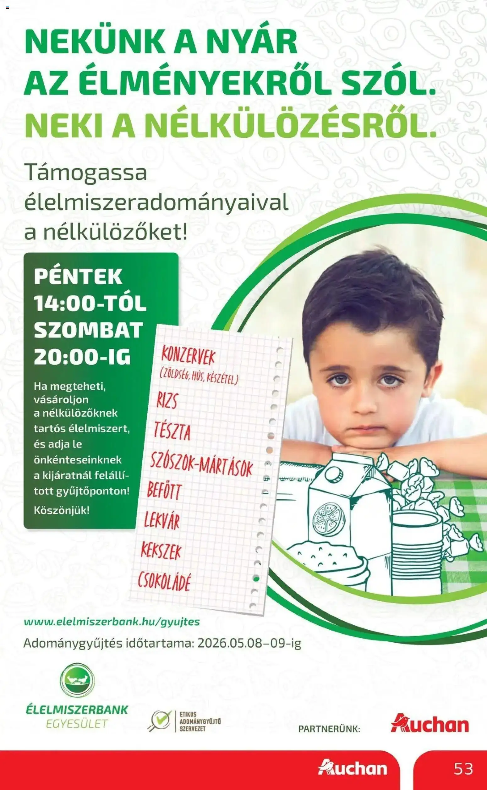 Auchan akciós ujság - amely érvényes a következő dátumtól: 07.05.2026 | Oldal: 53 | Termékek: Csokoládé, Rizs, Tészta, Kekszek