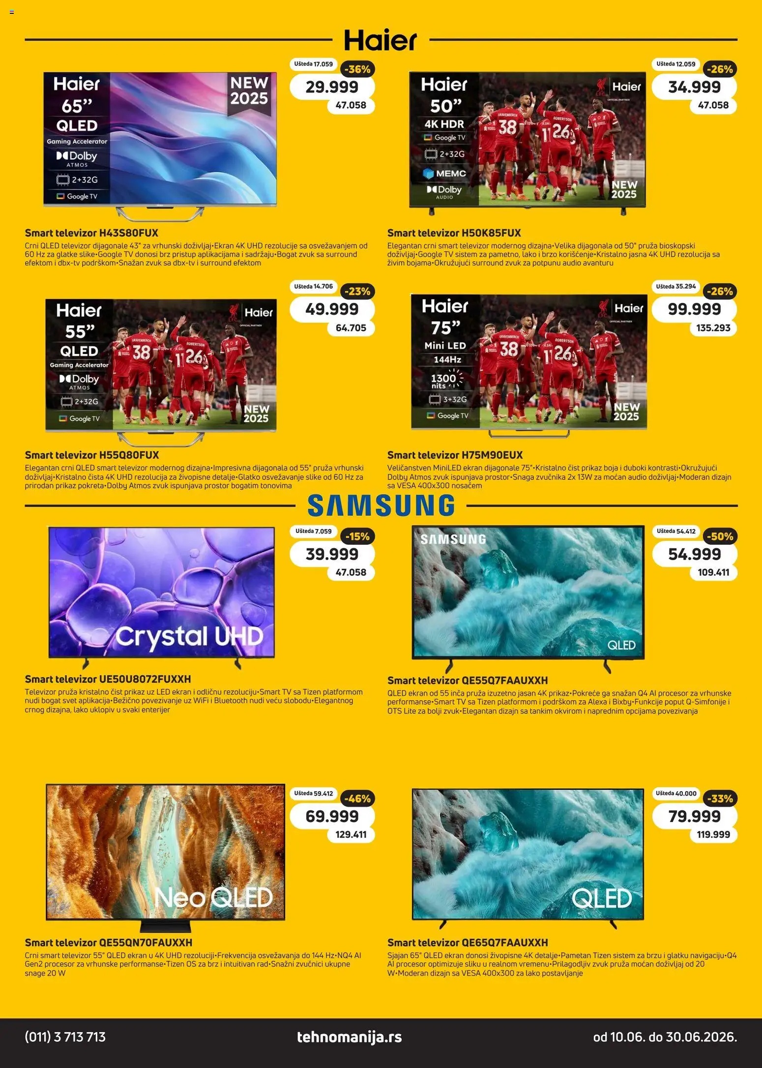 Tehnomanija katalog - važi od 10.06.2026 | Strana: 18 | Proizvode: Smart televizor, Televizor, Audio