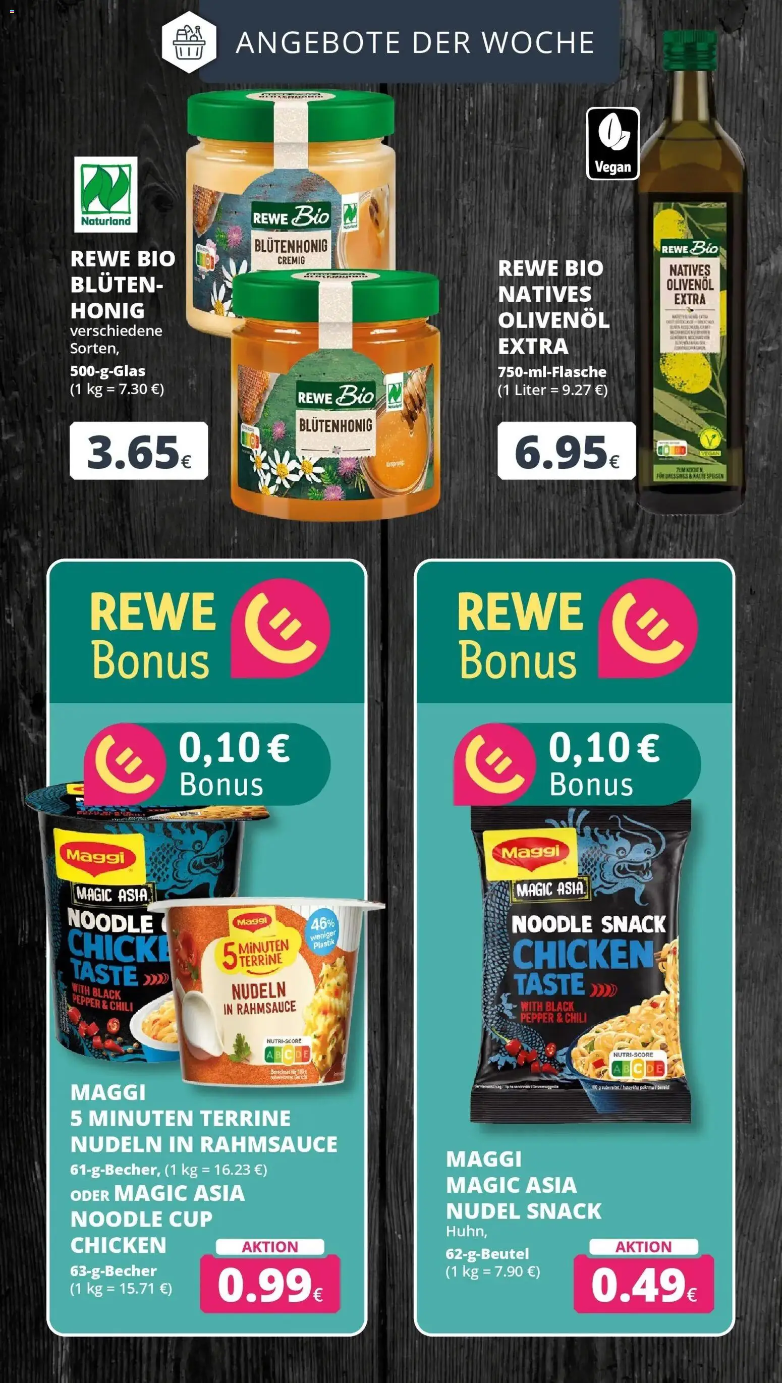REWE Prospekt ab 05.10.2026 zum Blättern » Angebote | Seite: 5 | Produkte: Maggi, Olivenol, Chili, Nudeln