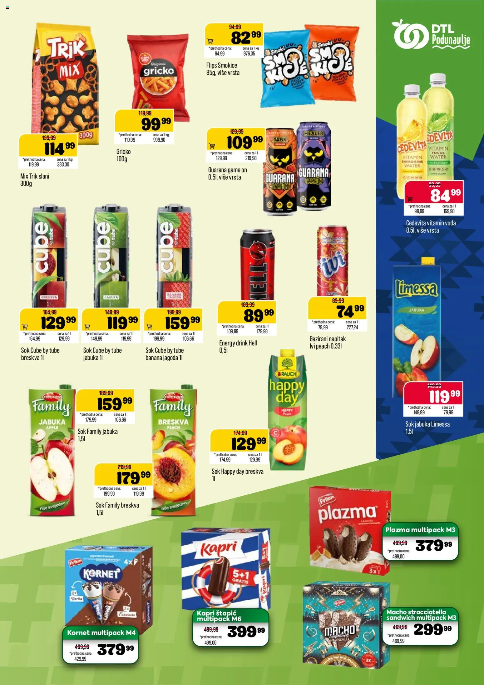 Podunavlje katalog - važi od 12.08.2026 | Strana: 9 | Proizvode: Smoki, Jagoda, Cedevita, Guarana
