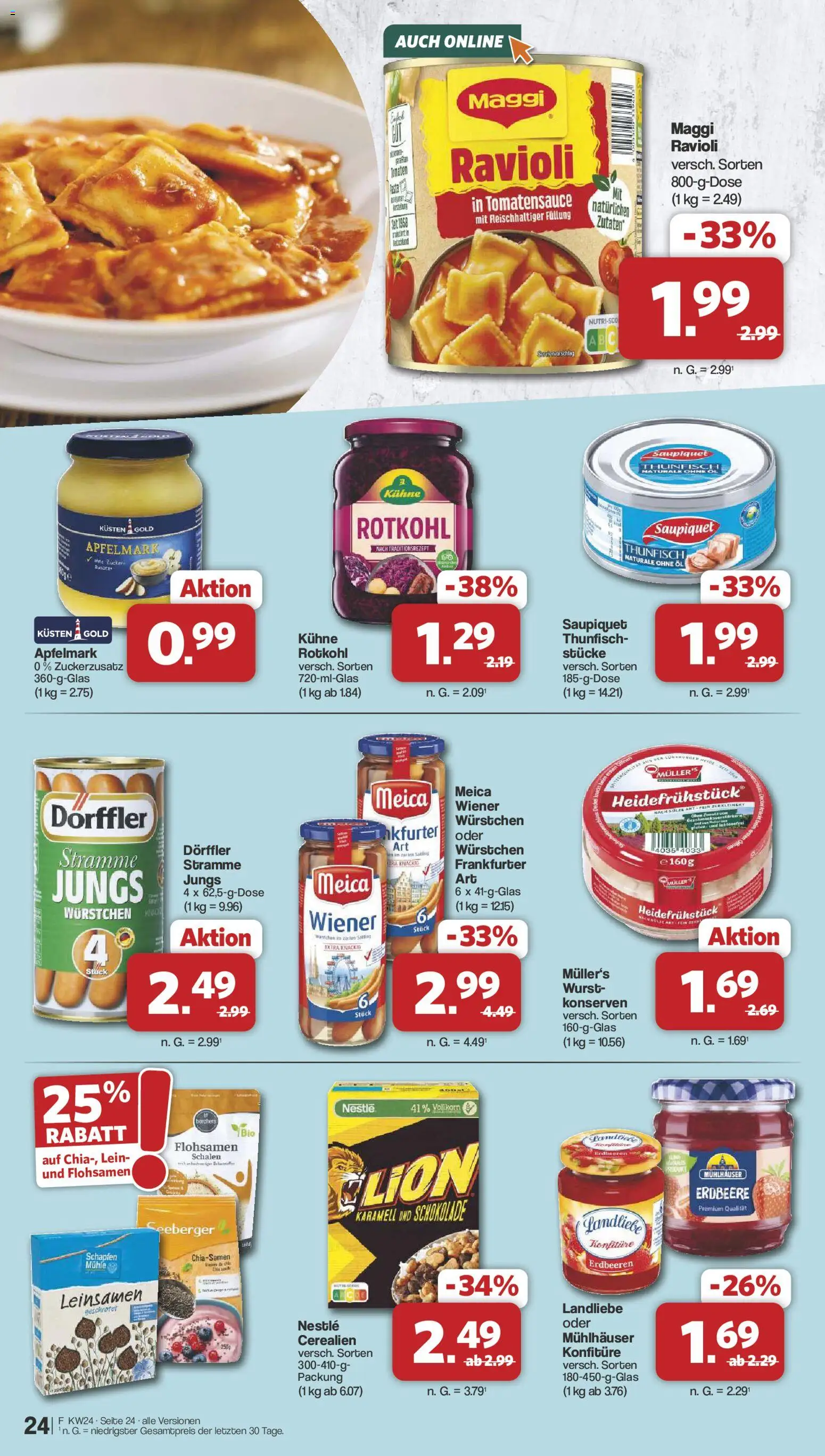 Famila Nordwest Prospekt – gültig ab 08.06.2026 | Seite: 24 | Produkte: Tomaten, Meica, Wurst, Erdbeeren