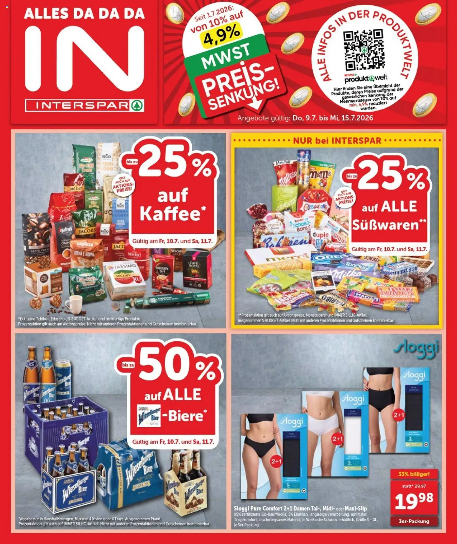Interspar Flugblatt - Burgenland Nord gültig ab 09.07.2026 | Seite: 1 | Produkte: Bier