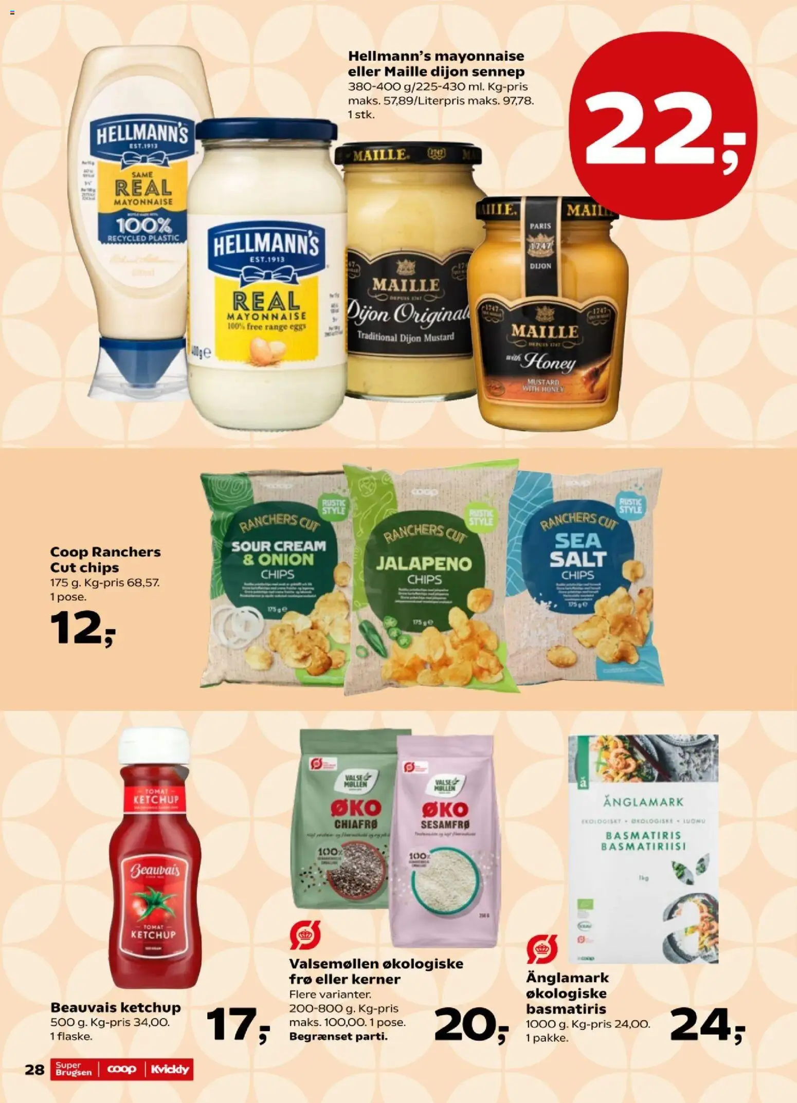 Kvickly tilbudsavis – gyldig fra 02/10/2026 | Side: 30 | Produkter: Chips, Ketchup, Salt, Sennep