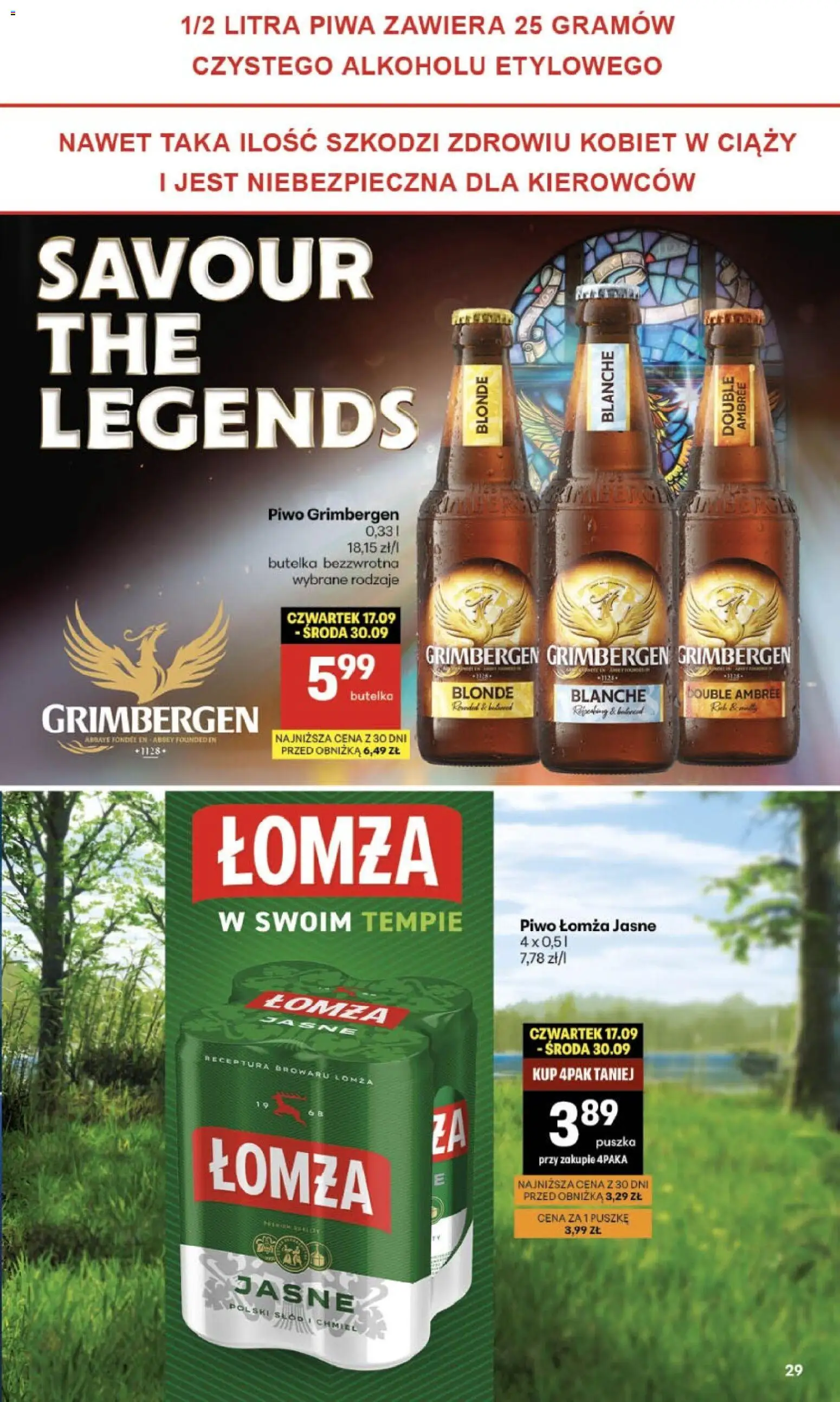 Delikatesy Centrum gazetka od 24.09.2026 | Strona: 29 | Produkty: Piwo grimbergen, Piwo