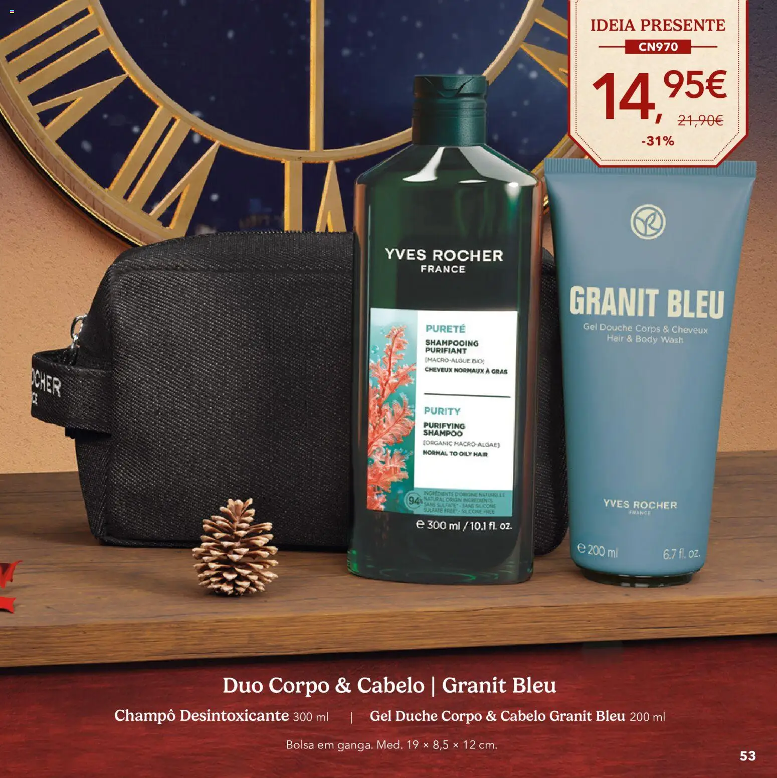 Yves Rocher Catálogo de natal │ válido de 21/10/2026 | Página: 53 | Produtos: Bolsa, Champô, Shampoo