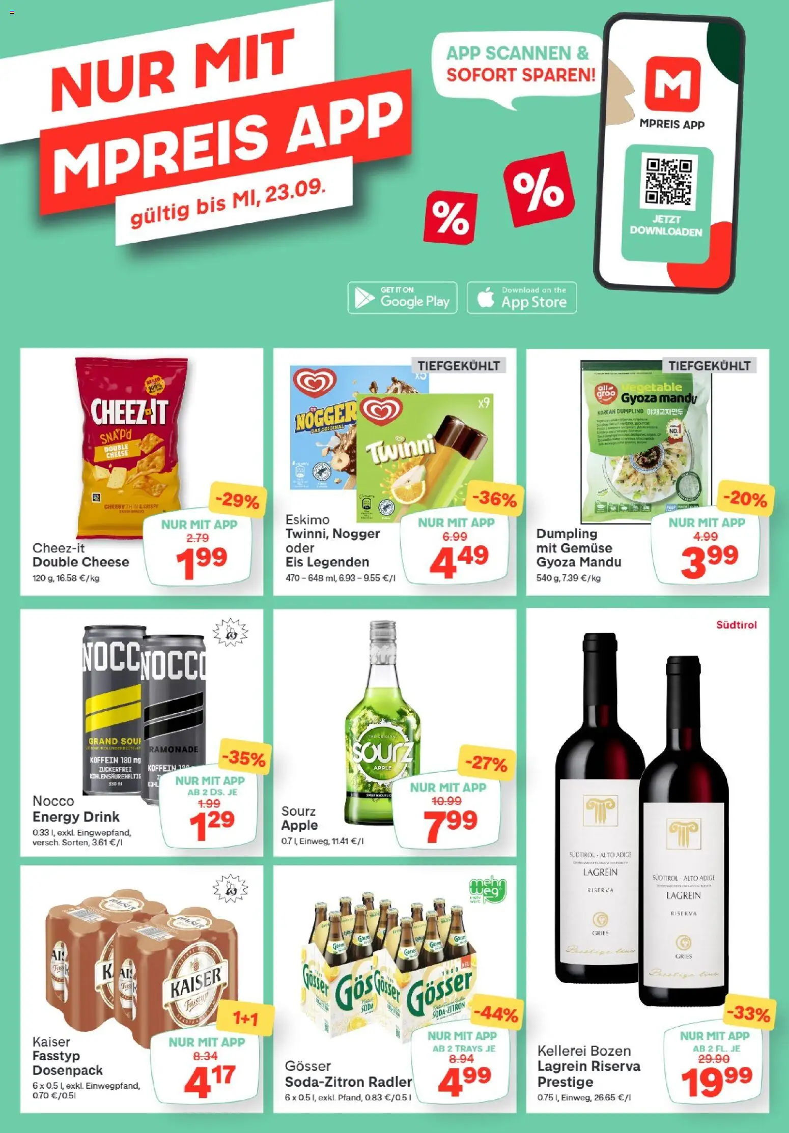 MPREIS Absam gültig ab 10.09.2026 | Seite: 14 | Produkte: Eis, Gemüse, Radler, Apple