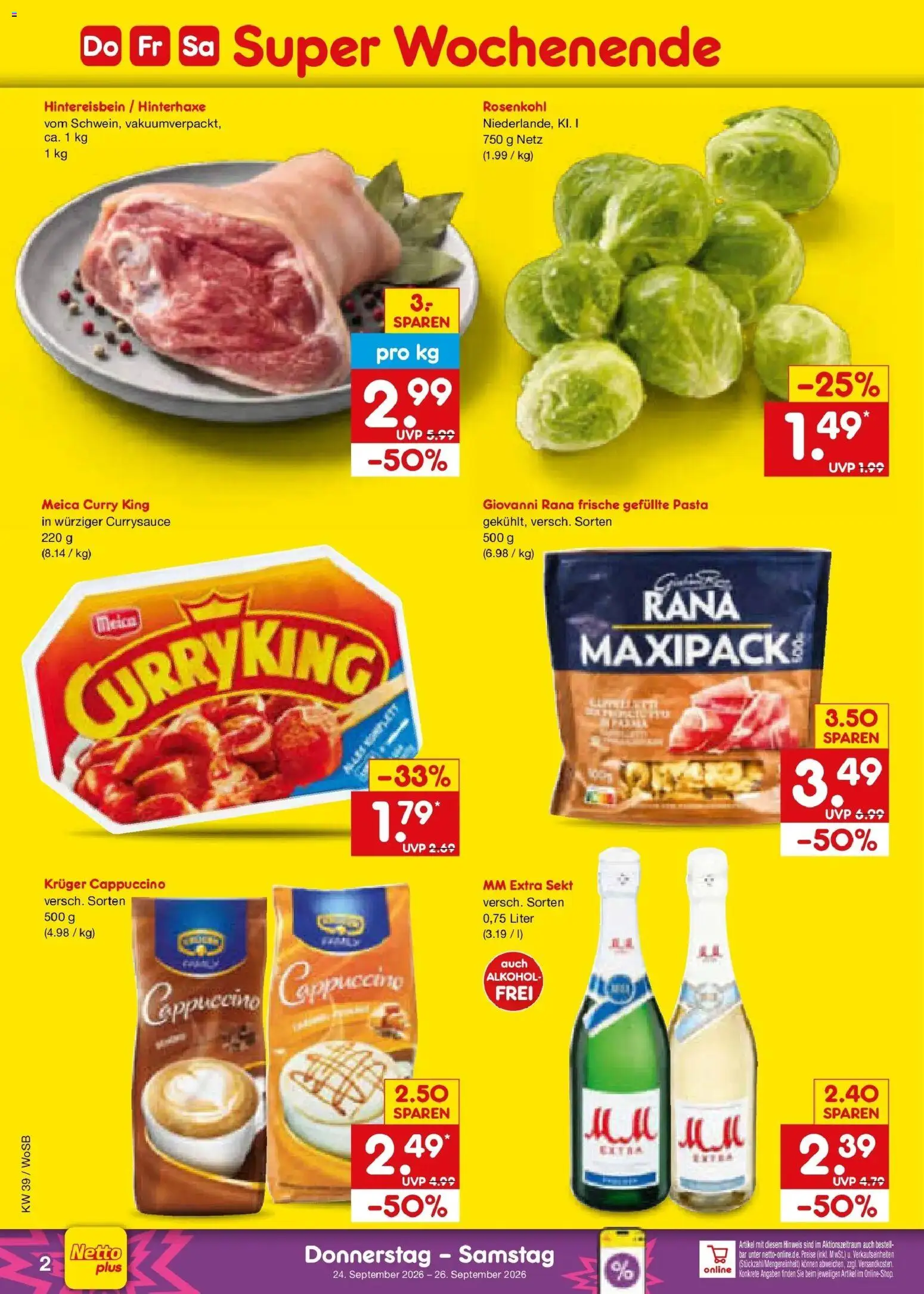 Netto Marken-Discount Prospekt Ludwigshafen-Edigheim – gültig ab 21.09.2026 | Seite: 54 | Produkte: Meica, Alkohol, Pasta, Kruger cappuccino