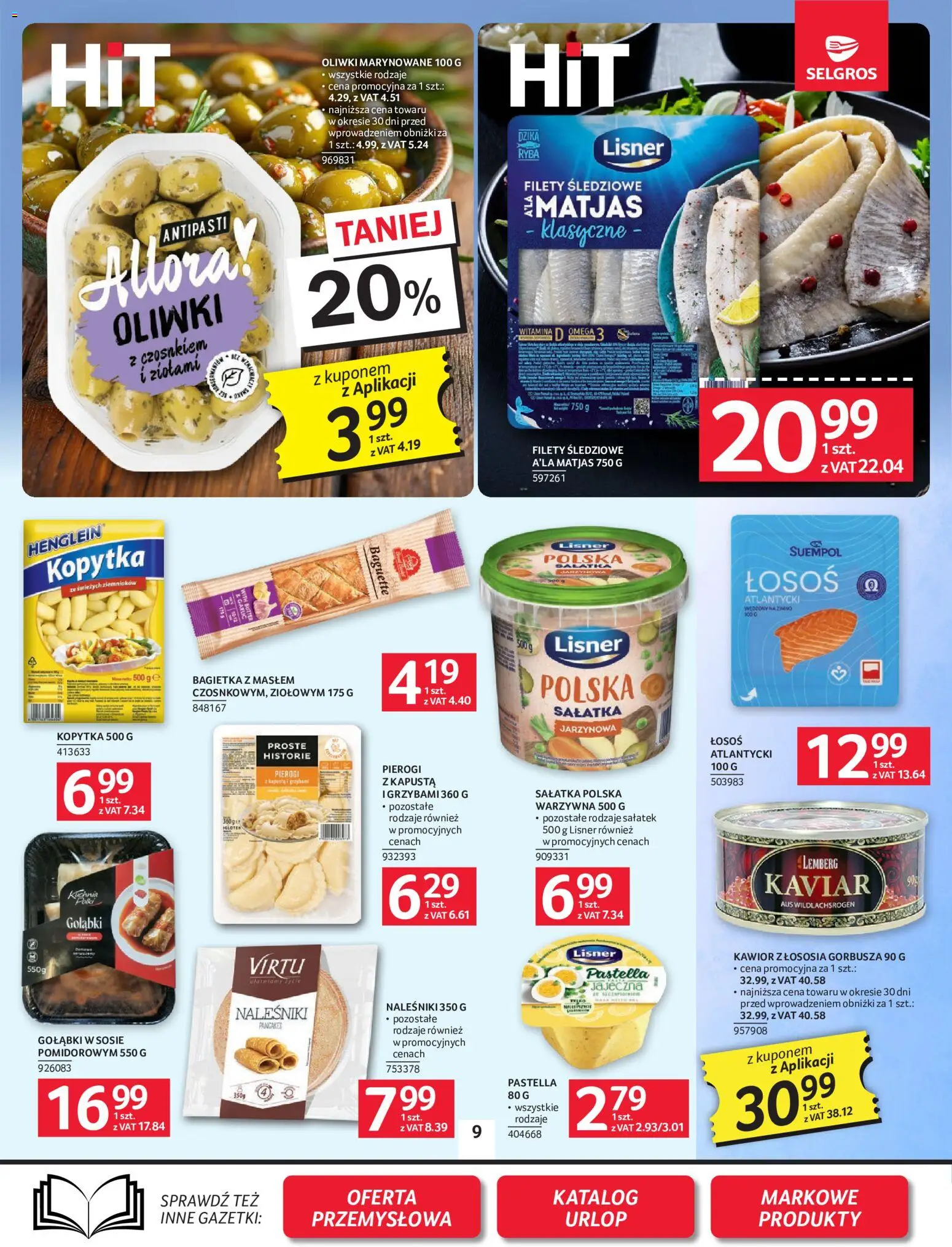 Selgros cash&carry gazetka od 02.07.2026 | Strona: 9 | Produkty: Łosoś, Kopytka, Naleśniki, Kawior