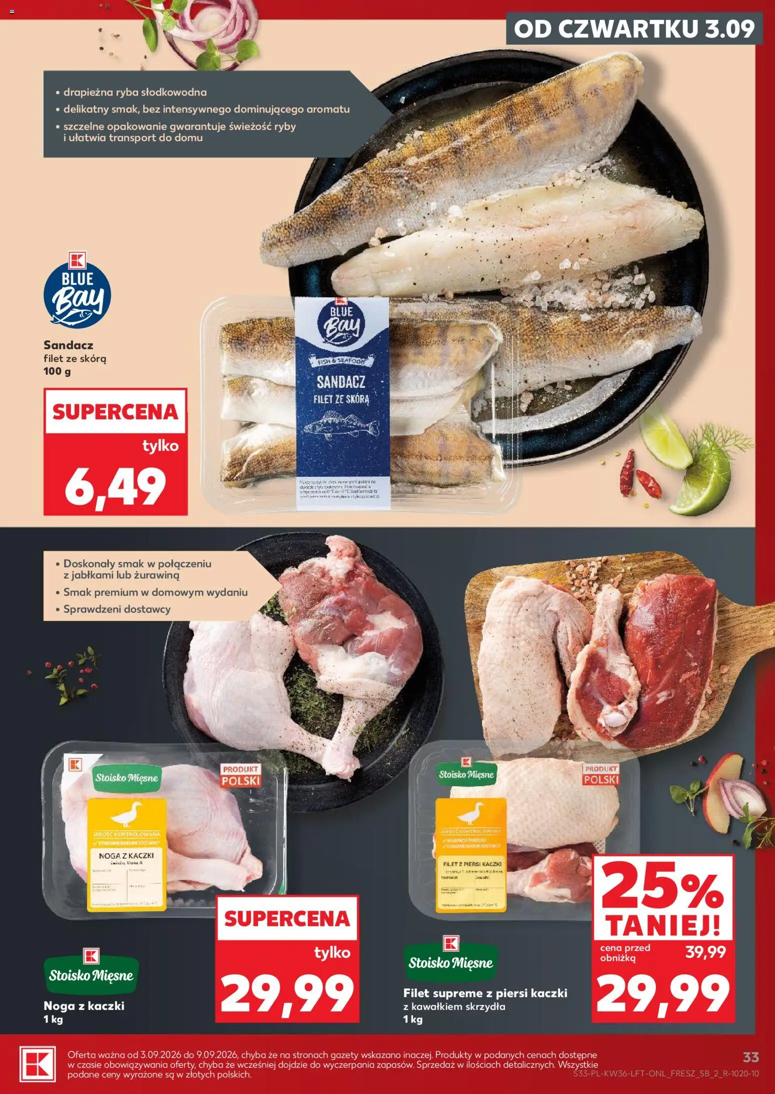 Kaufland Polsko leták od 03.09.2026 | Strana: 33 | Produkty: Ryba, Ryby, Filet
