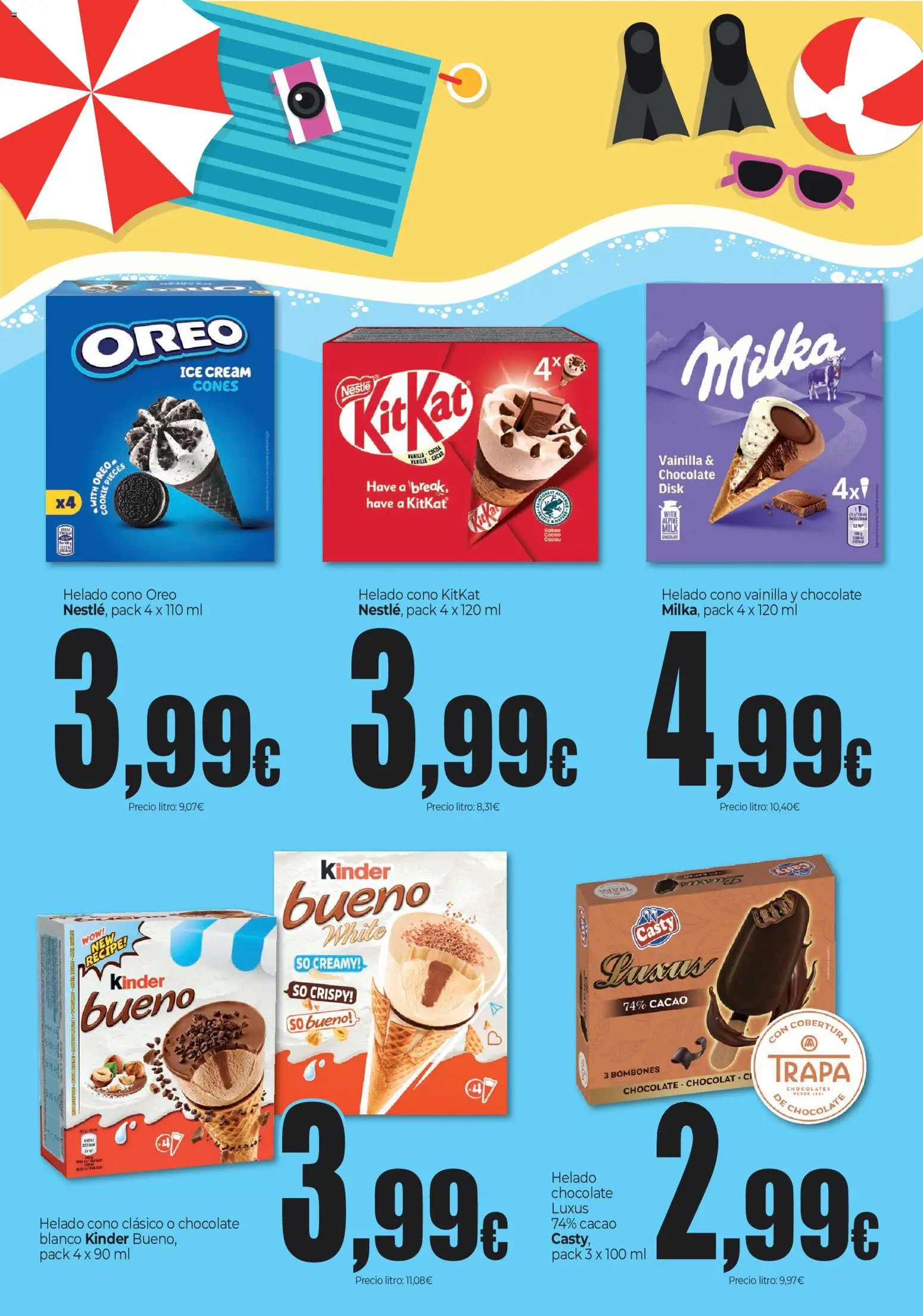 Unide - El verano ya está aquí │ válido desde el 28.05.2026 | Página: 3 | Productos: Chocolate, Helado, Φρυγανιές σικάλεως