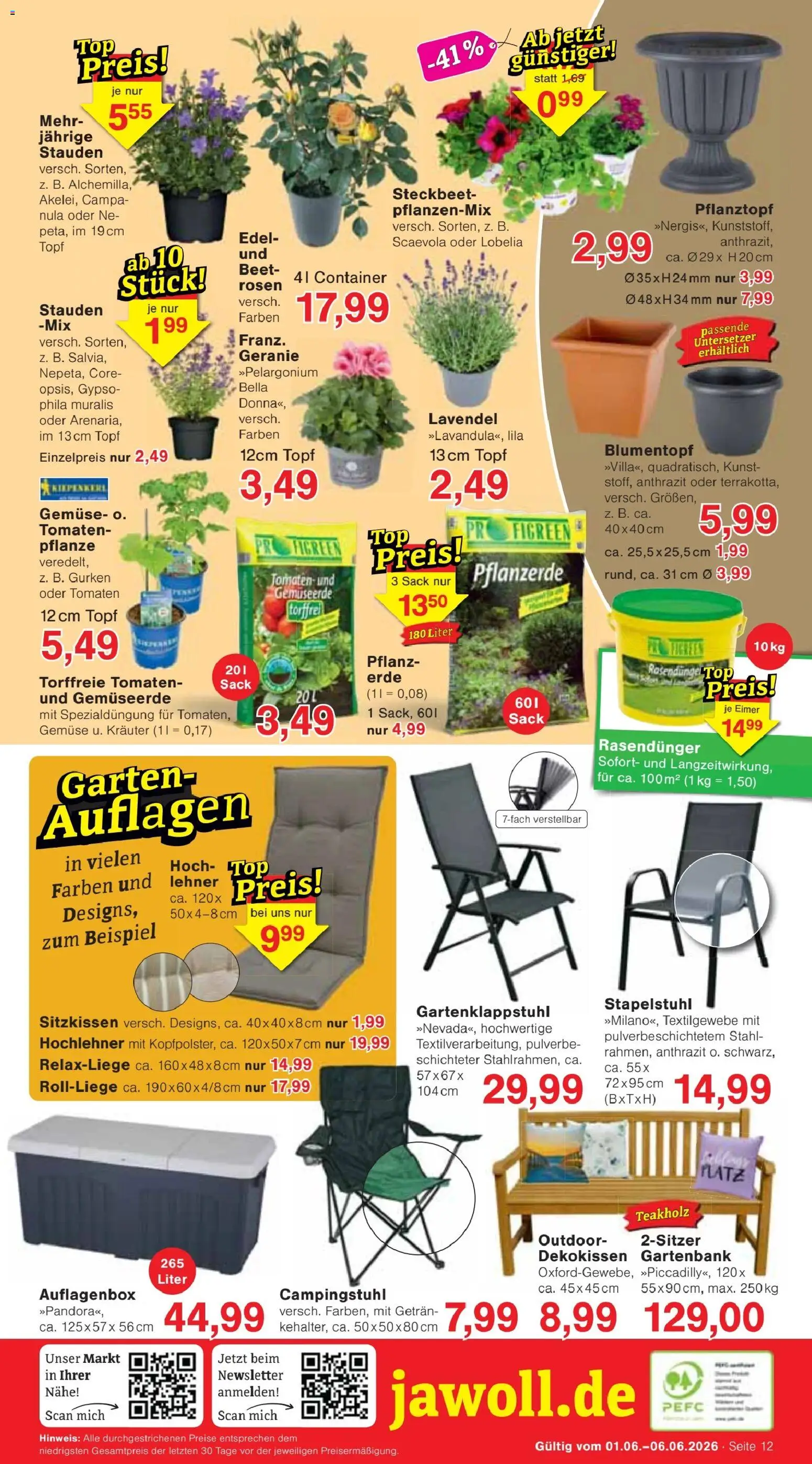 Jawoll Prospekt – gültig ab 01.06.2026 | Seite: 16 | Produkte: Pflanzerde, Gemüse, Lavendel, Gurken