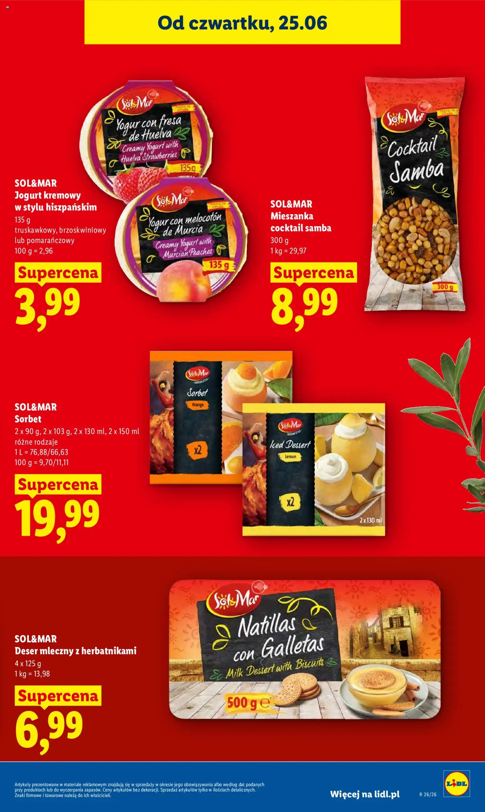 Lidl Polsko leták od 25.06.2026 | Strana: 63 | Produkty: Jogurt, Sorbet