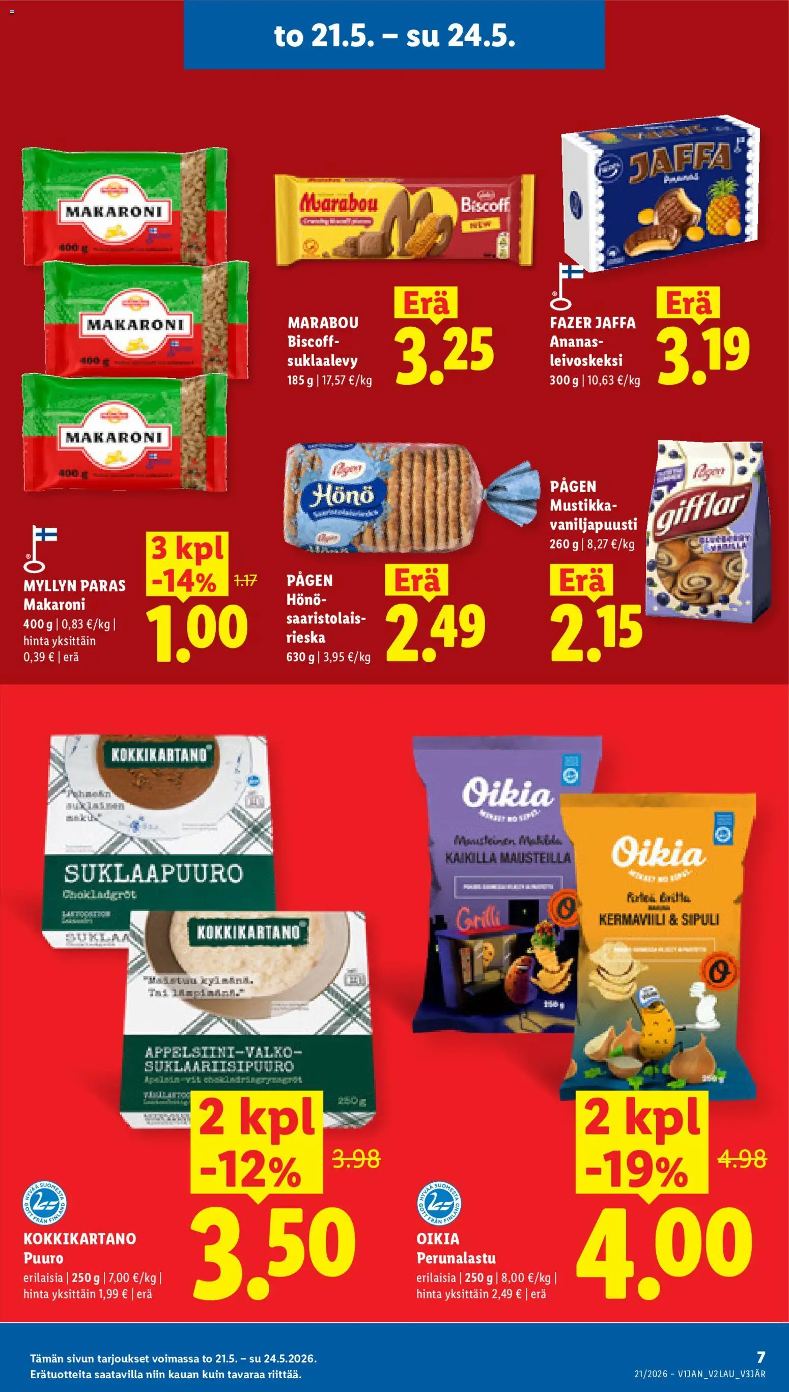 Lidl tarjoukset - Helsinki – voimassa 21.05.2026 alkaen | Sivu: 7 | Tuotteet: Grilli, Mustikka, Ananas