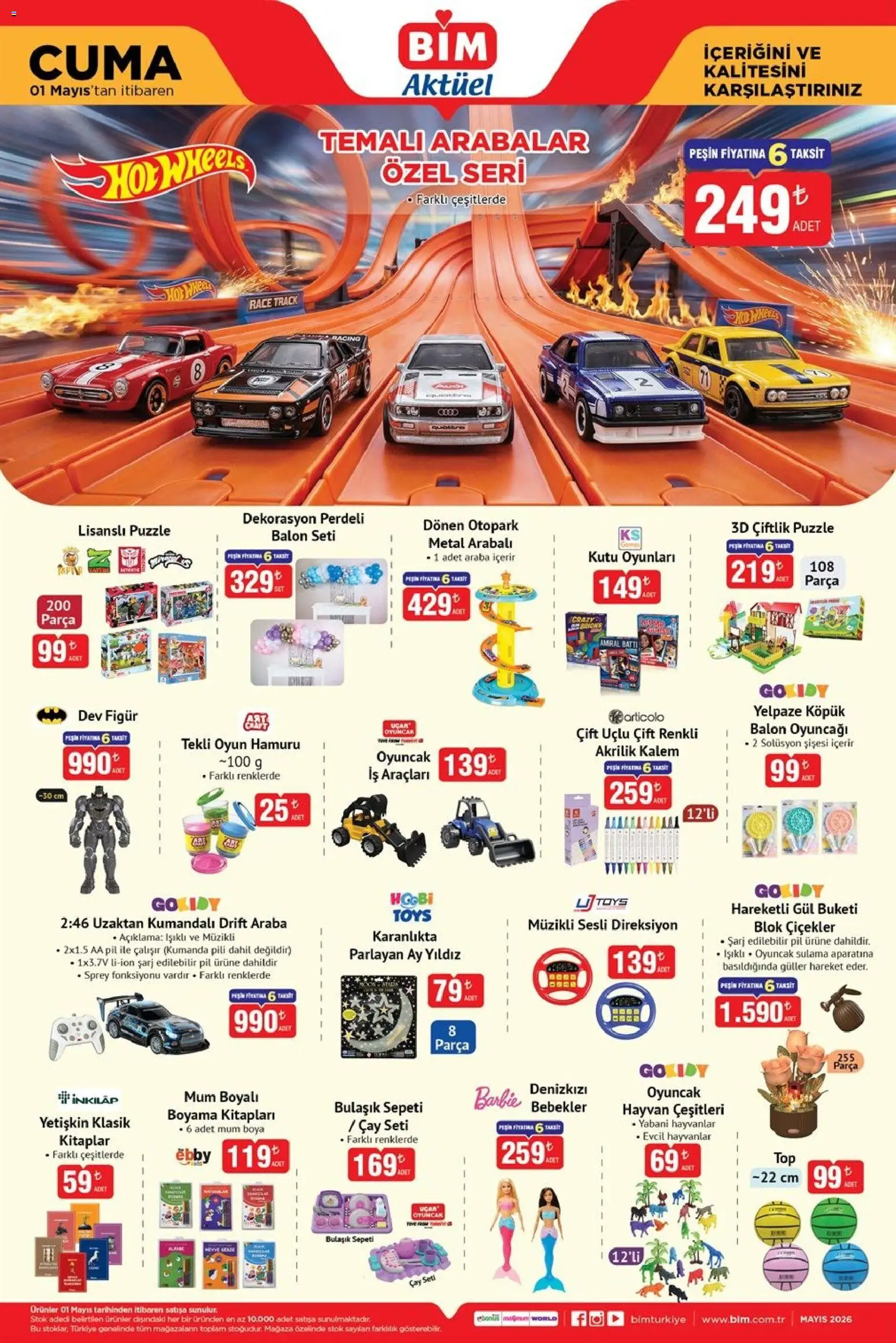 BİM - Katalog Cuma - 01.05.2026 tarihinden itibaren geçerlidir | Sayfa: 5 | Ürünler: Cordes ondulatoires, Çay, Oyun hamuru, Oyun