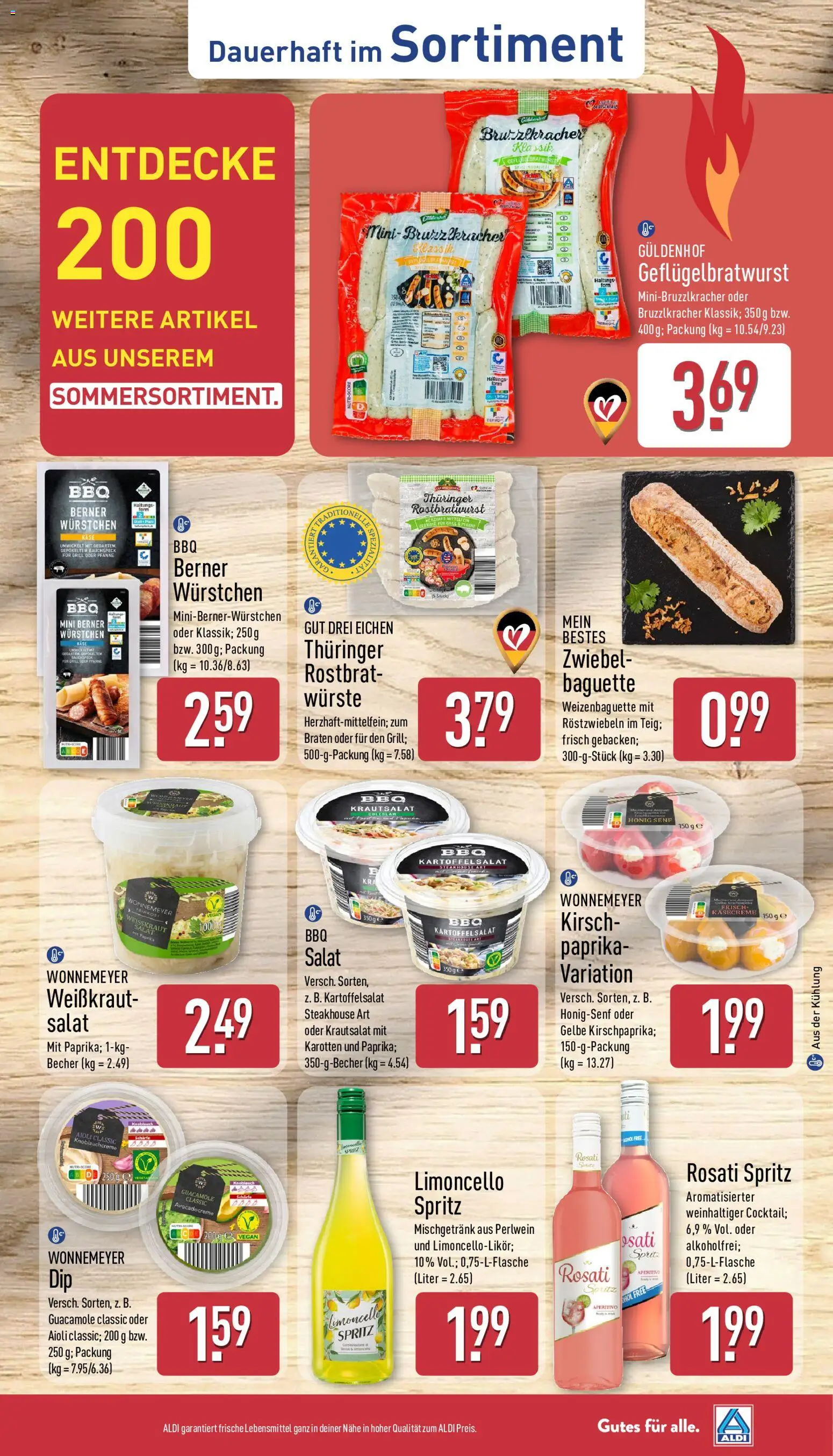 Aldi Prospekt – gültig ab 15.06.2026 | Seite: 3 | Produkte: Käse, Paprika, Limoncello, Salat
