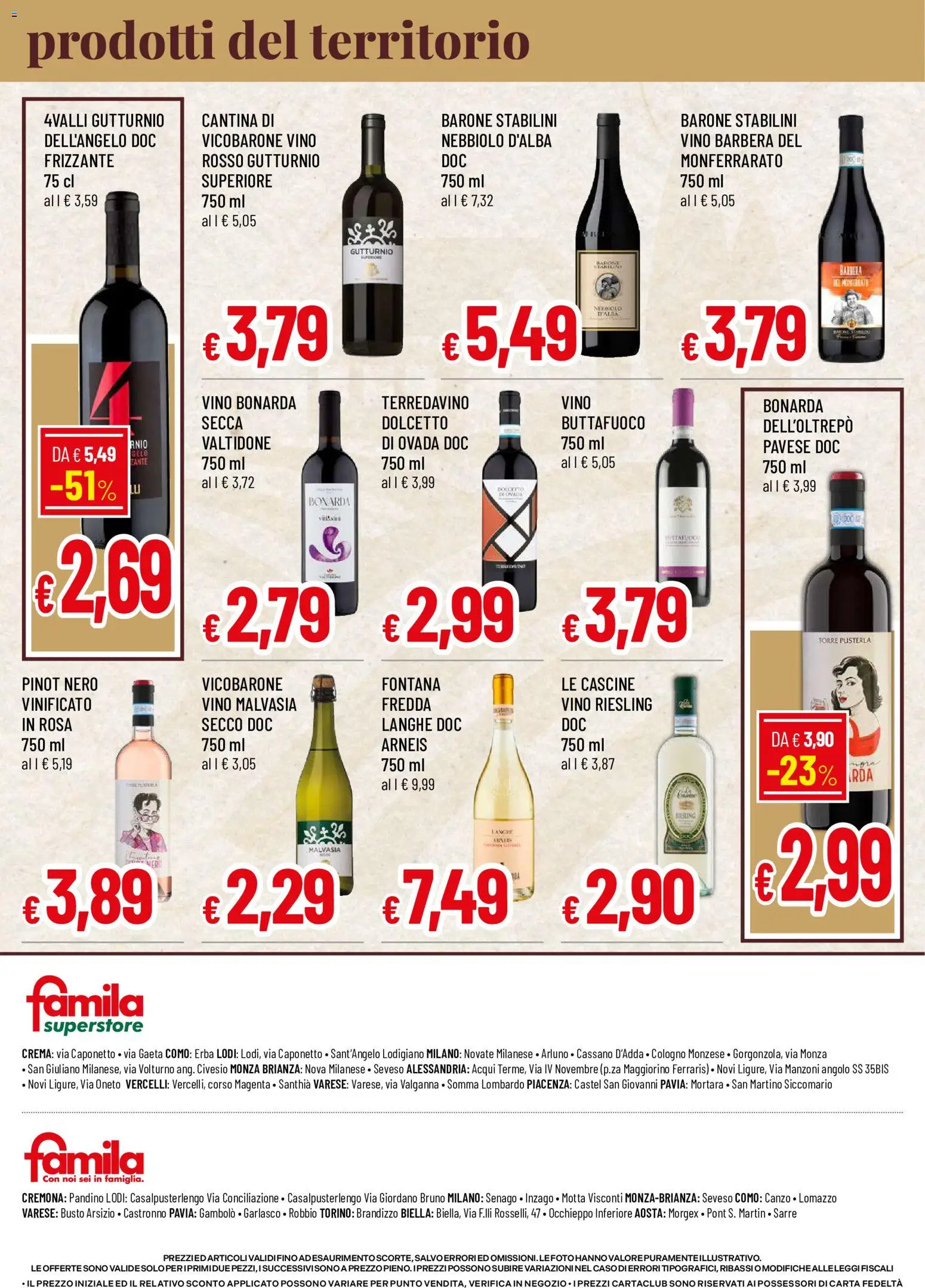 Volantino Famila del 17/09/2026 | Pagina: 4 | Prodotti: Crema, Vino