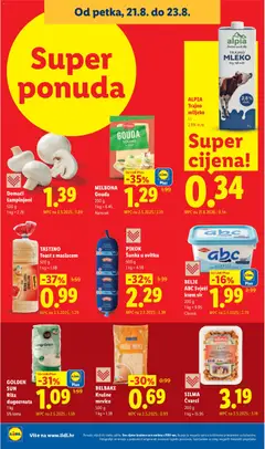 ALPJA Trajno mlijeko, 1L 2.8% m.m. - Pregled kataloga iz trgovine Lidl, vrijedi od 17.08.2026 | Stranica: 62