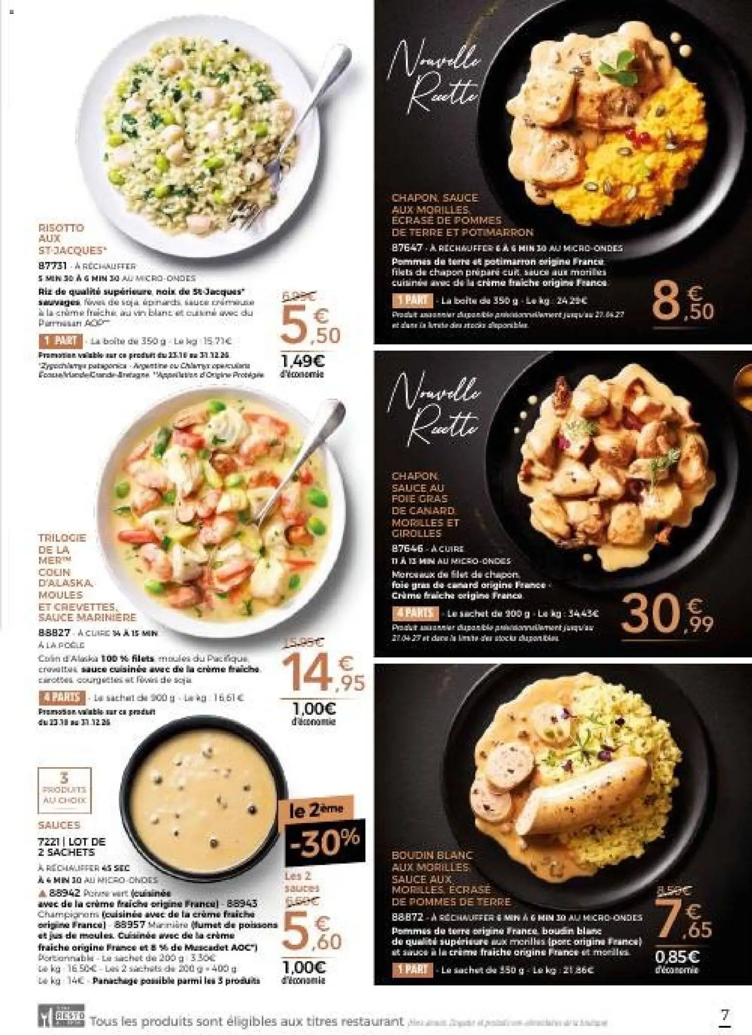 {H1} | Page: 7 | Produits: Sauces, Foie gras, Noix, Crème