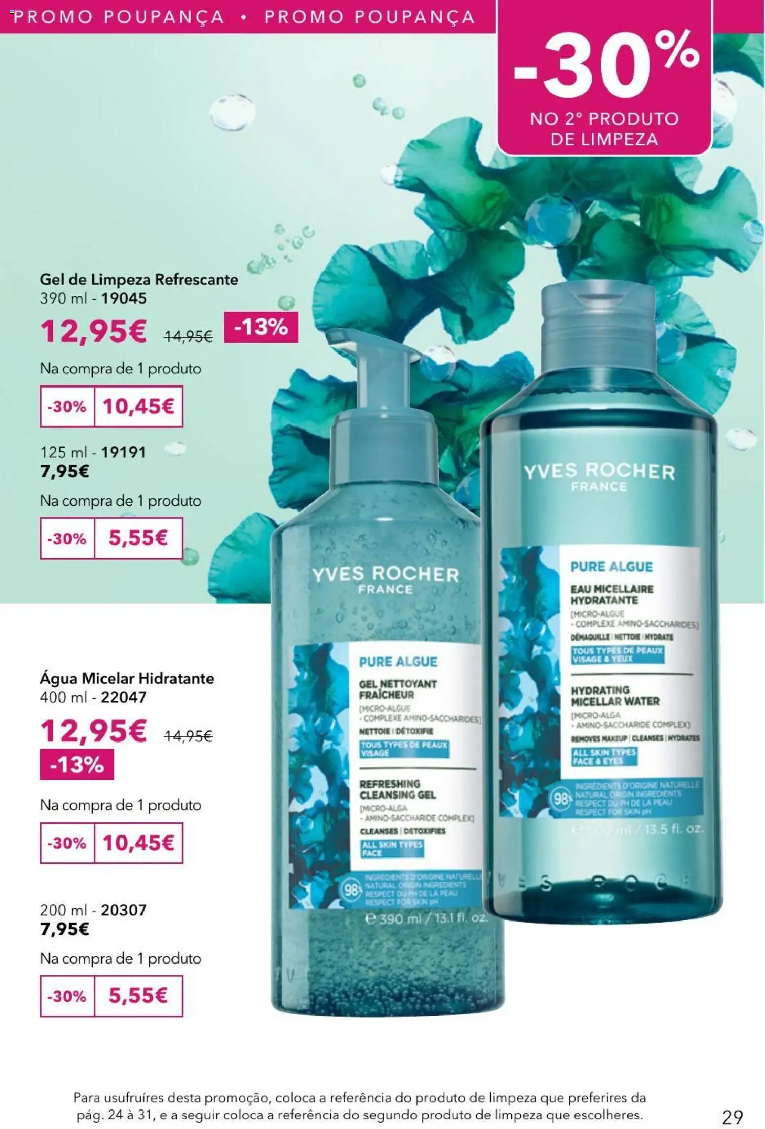 Yves Rocher catálogo 11 │ válido de 27/08/2026 | Página: 29 | Produtos: Agua, Água micelar, Gel de limpeza