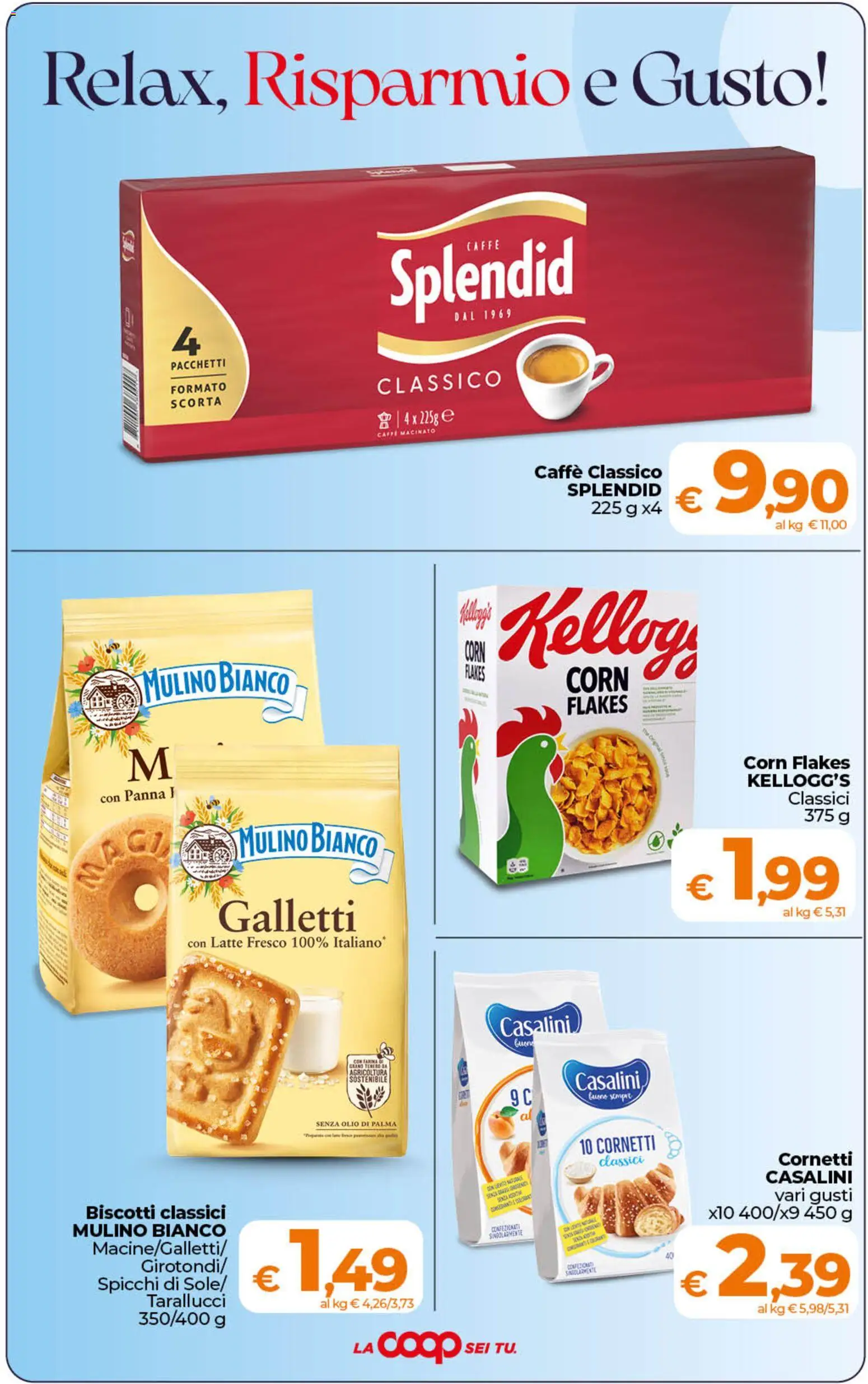 Volantino Ipercoop del 11/08/2026 | Pagina: 4 | Prodotti: Panna, Biscotti, Latte, Macinato