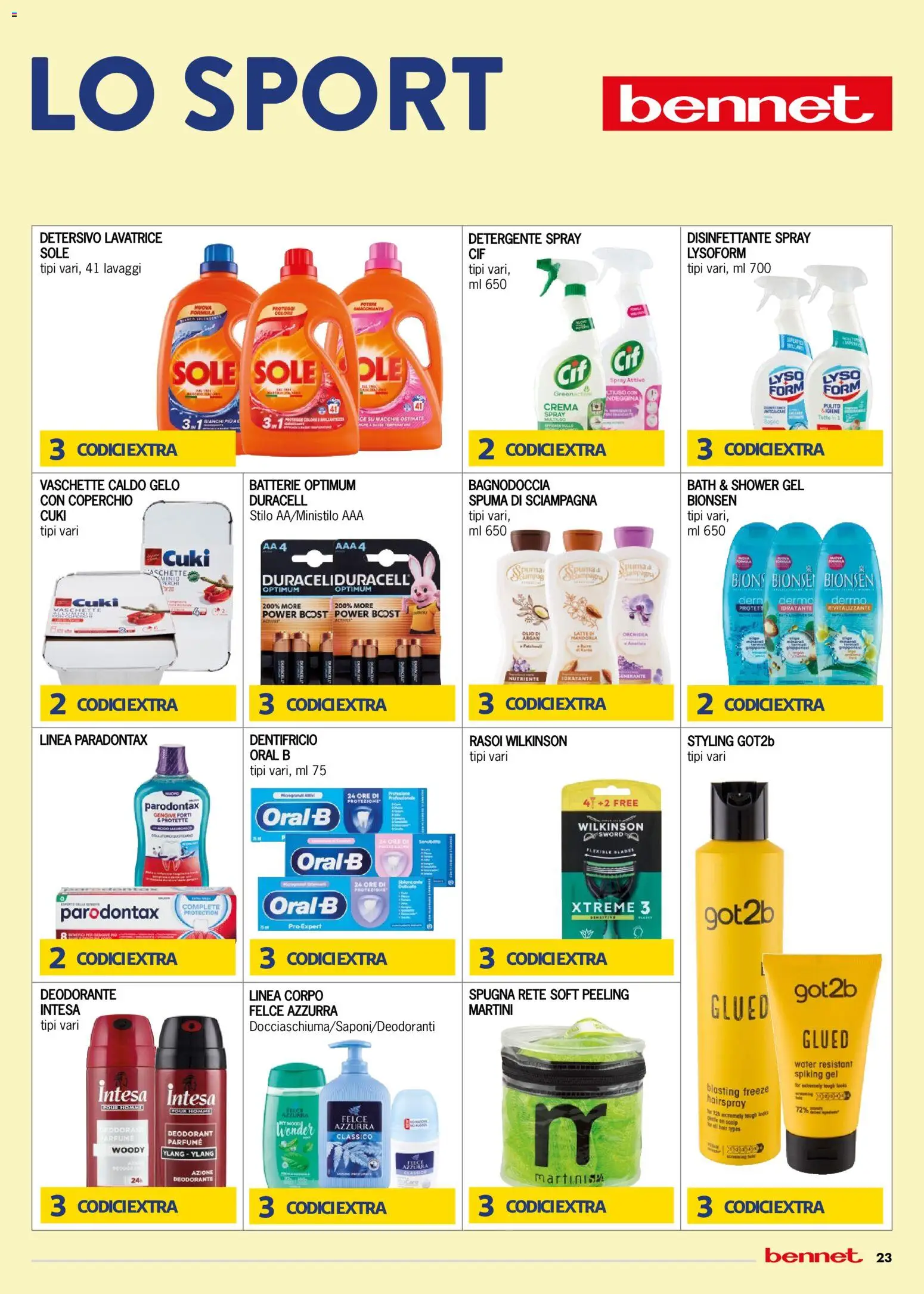 Volantino bennet del 28.05.2026 | Pagina: 23 | Prodotti: Crema, Dentifricio, Anticalcare, Latte