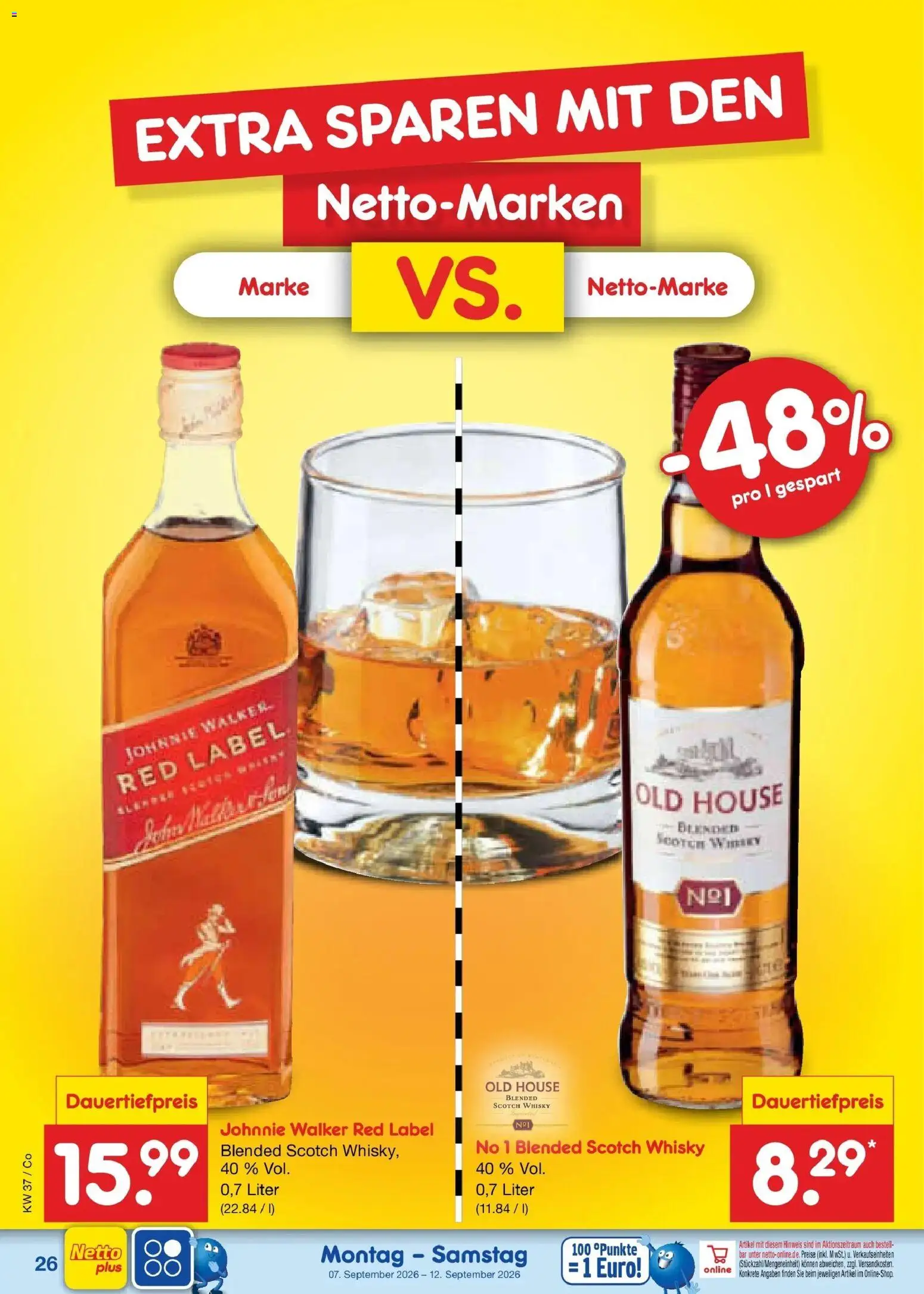 Netto Marken-Discount Prospekt Leipzig – gültig ab 07.09.2026 | Seite: 36 | Produkte: Whisky, Johnnie walker