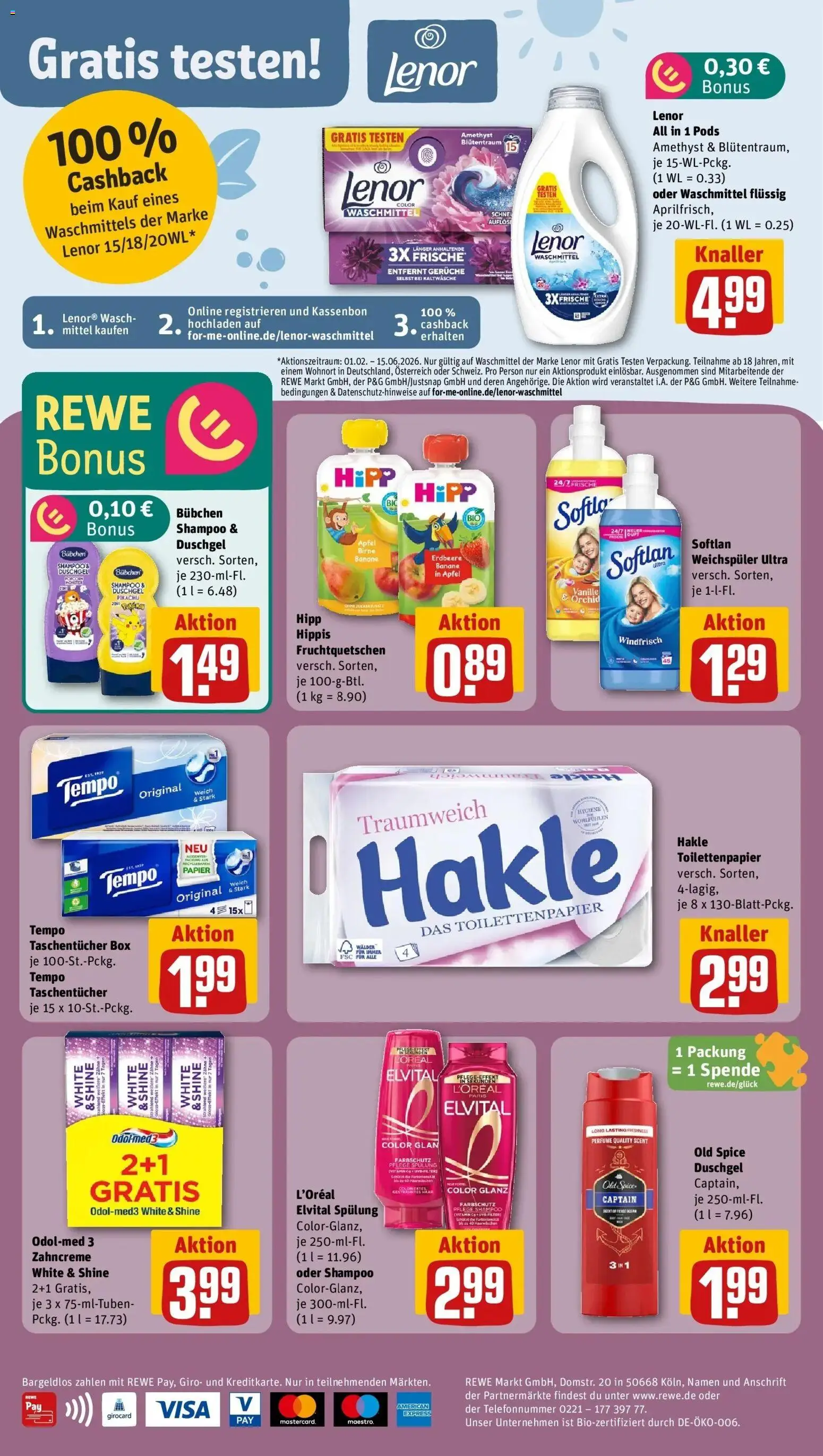 Rewe Prospekt Daun / Pützborn	 – gültig ab 05.04.2026 | Seite: 24 | Produkte: Äpfel, Weichspüler, Birne, Toilettenpapier