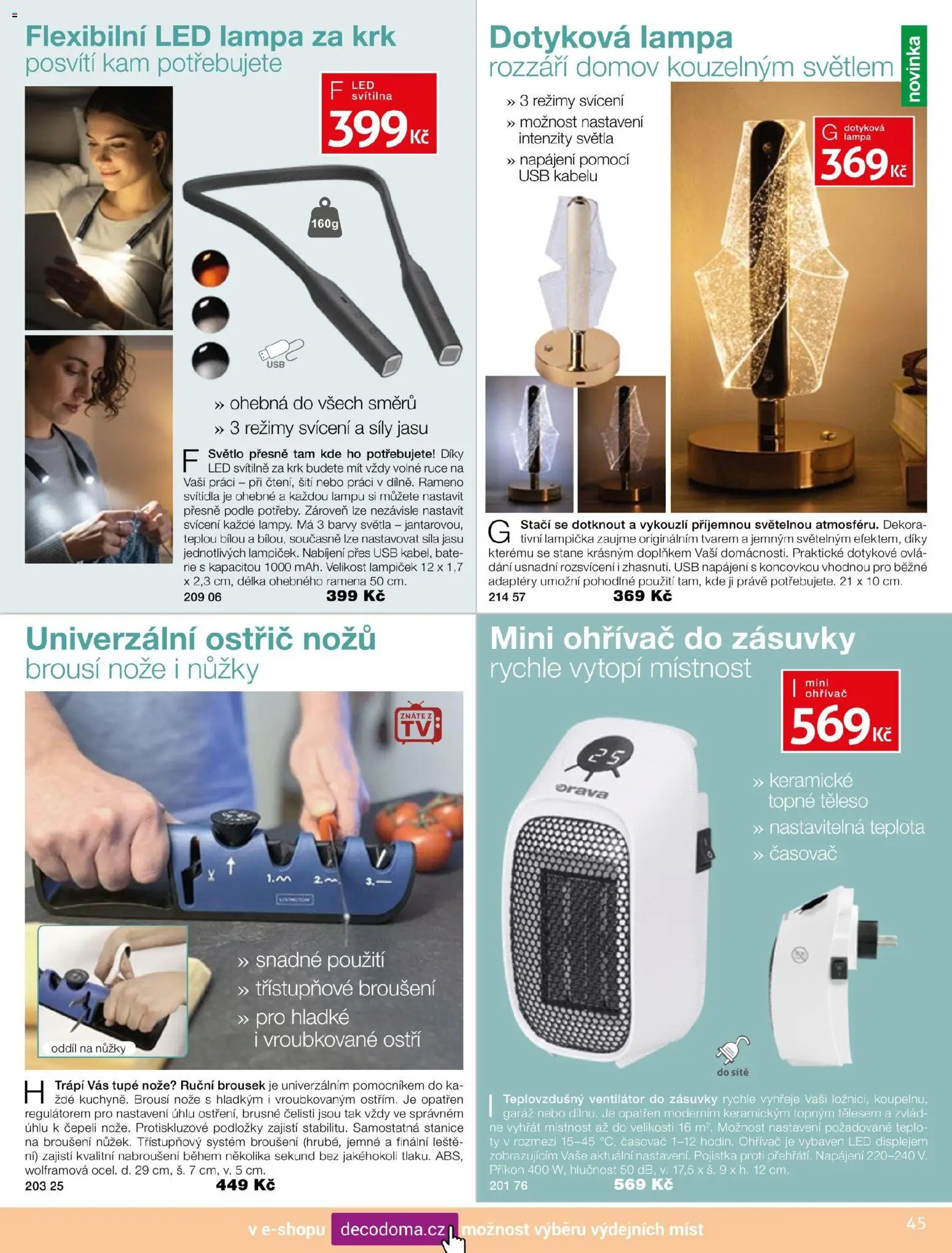 Decodoma katalog Vánoce 2026 od 04.10.2026 | Strana: 46 | Produkty: LED lampa, Brousek, Nůžky, LED