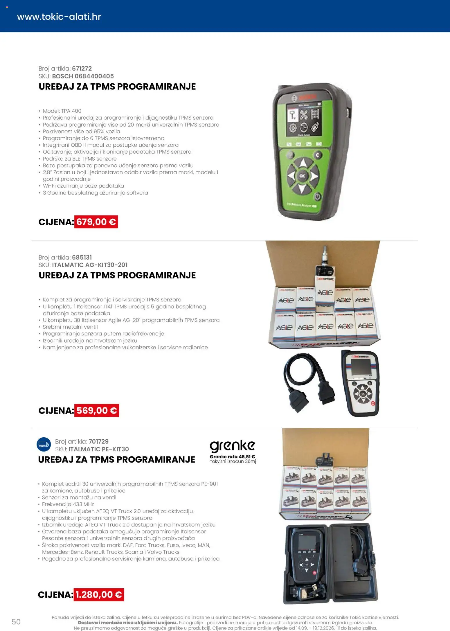 Tokić katalog | vrijedi od 14.09.2026 | Stranica: 50 | Proizvodi: Prikolica, Prikolice, Ventil