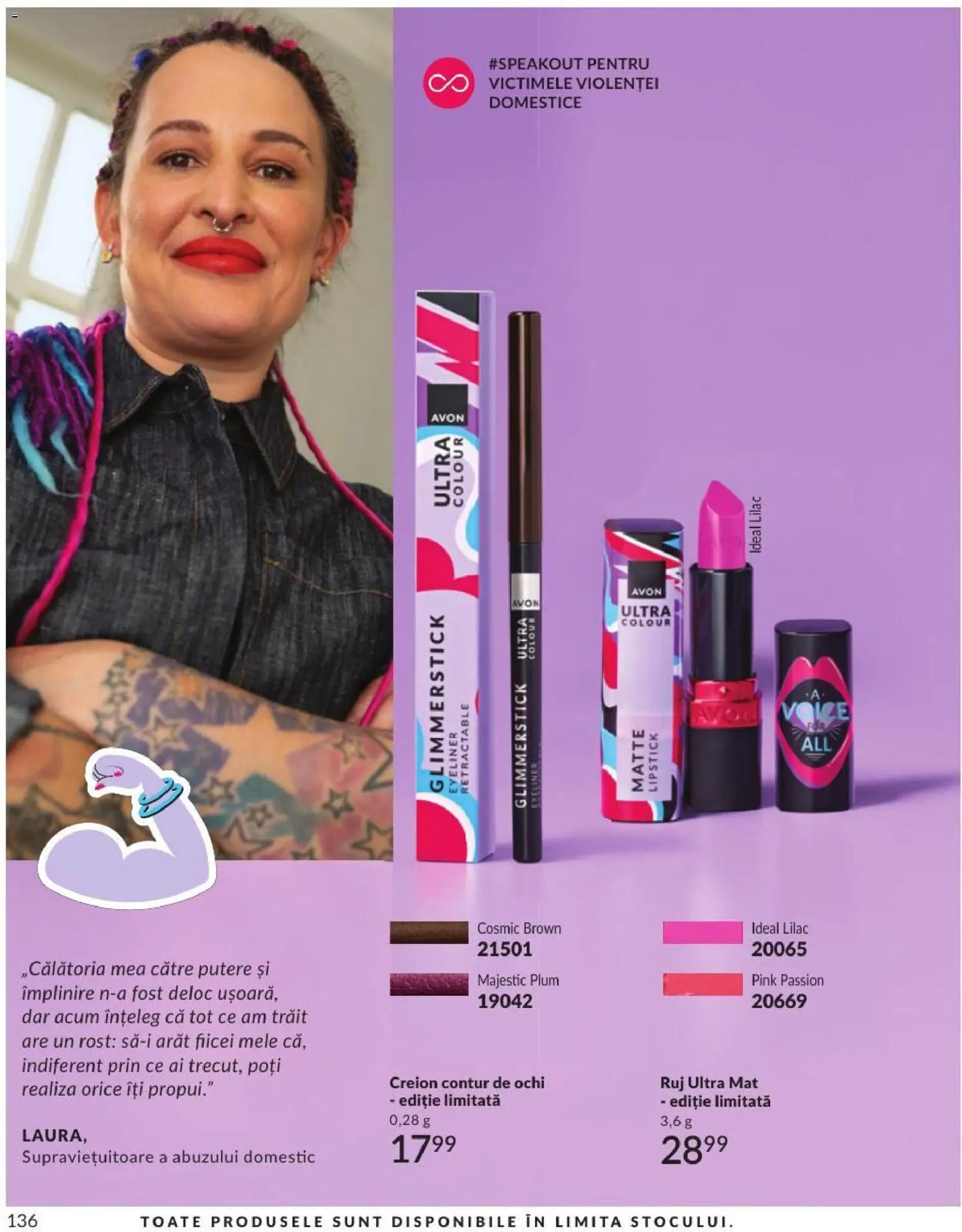 Noul catalog Avon – valabil de la 01.09.2026 | Pagină: 136 | Produse: Ochi, Ruj
