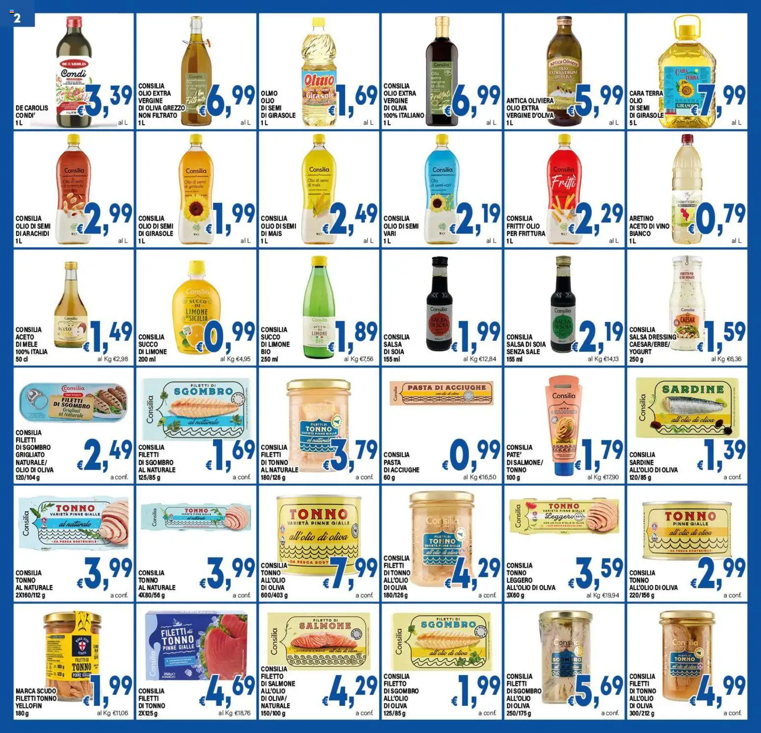 Volantino DEM del 19/10/2026 | Pagina: 2 | Prodotti: Pasta, Pinne, Succo di limone, Sardine
