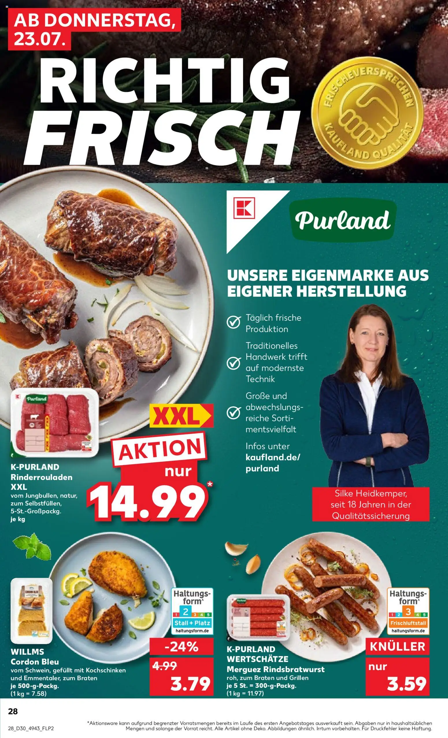 Kaufland Německo leták - Köln od 23.07.2026 | Strana: 28 | Produkty: Cordon Bleu, Forma
