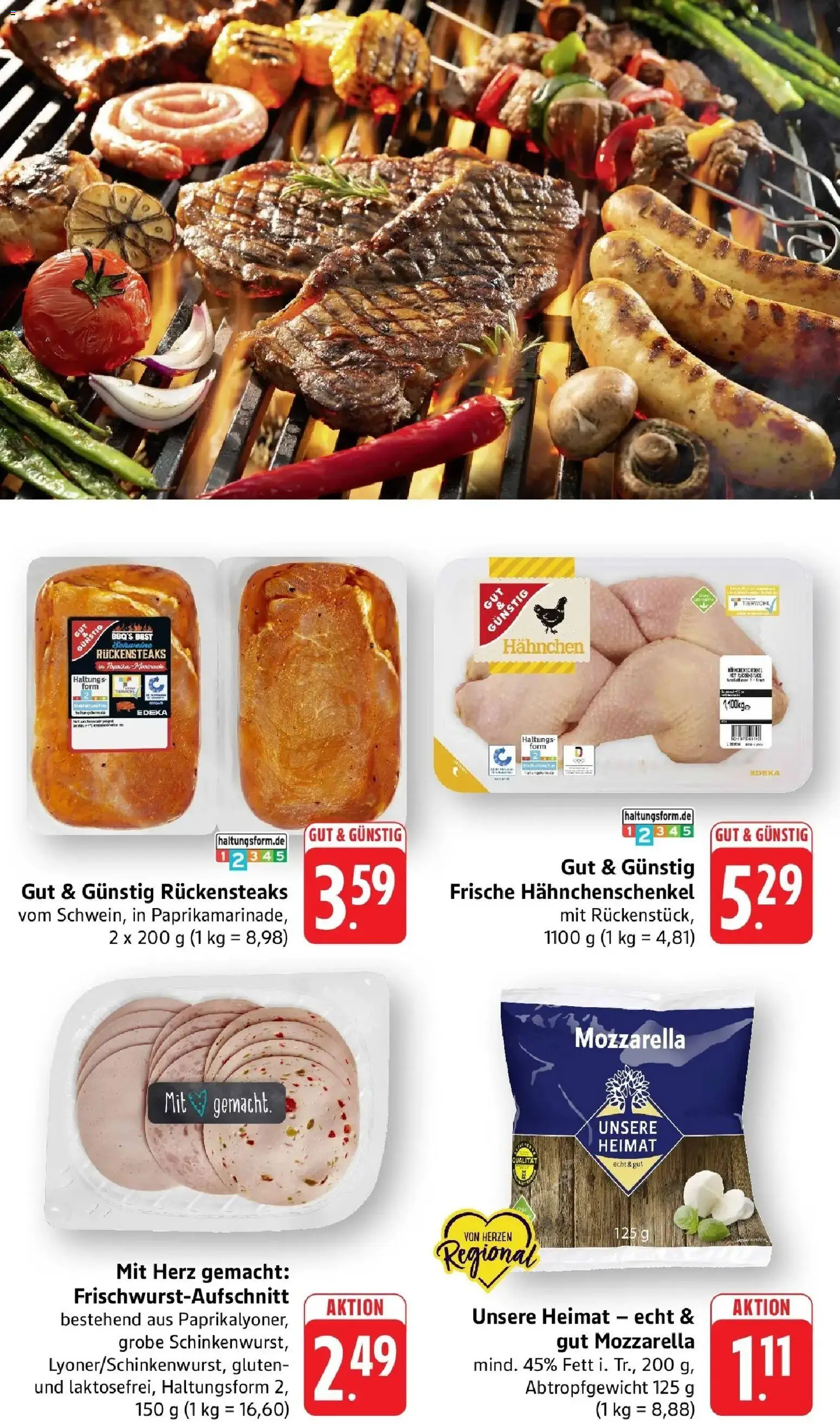 nah & gut Prospekt Gengenbach – gültig ab 27.04.2026 | Seite: 3 | Produkte: Hahnchen, Hahnchenschenkel, Mozzarella, Steak
