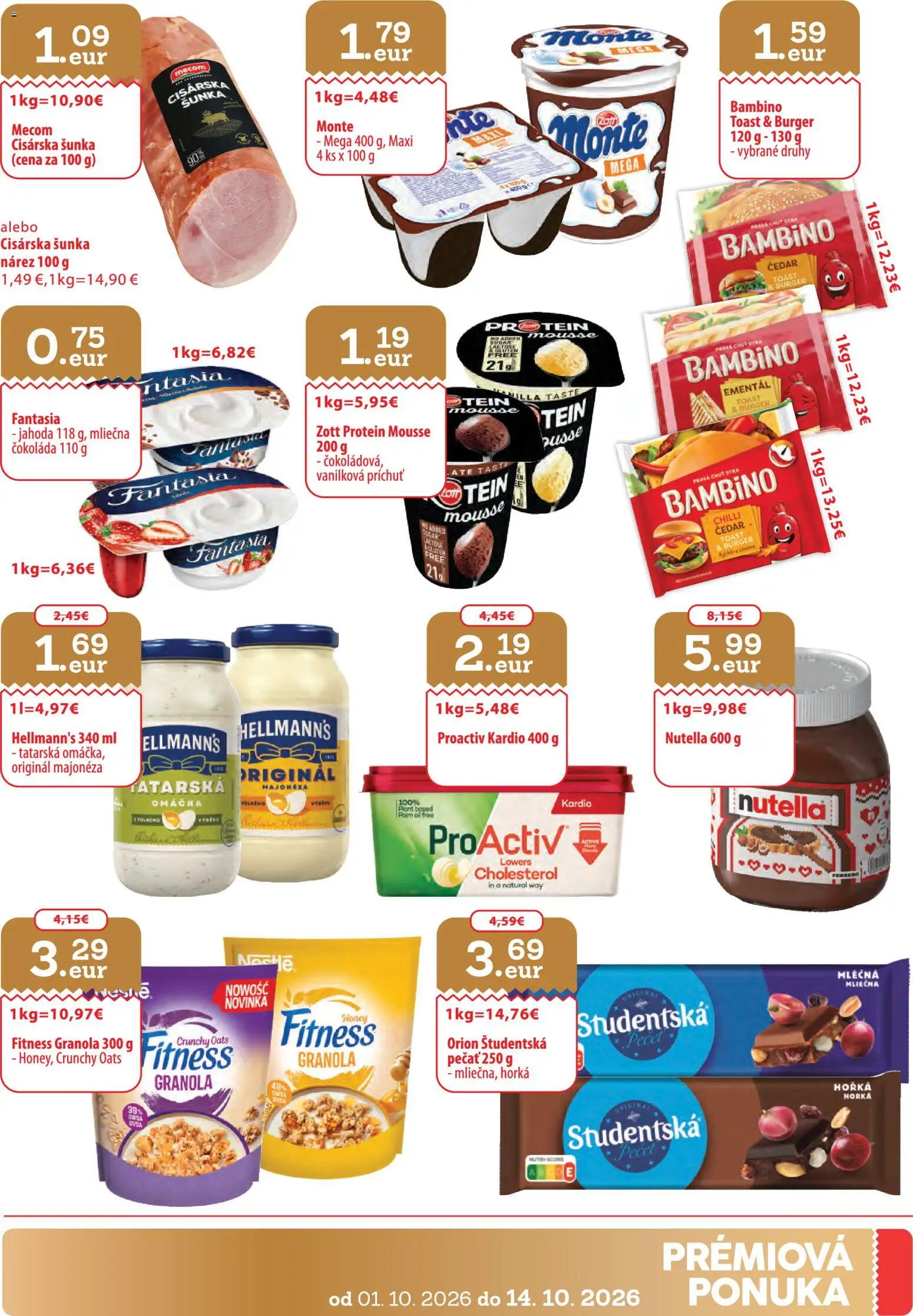 Nové Nitrazdroj akcie – leták je platný od 01.10.2026 | Strana: 31 | Produkty: Majonéza, Protein, Omáčka, Nutella