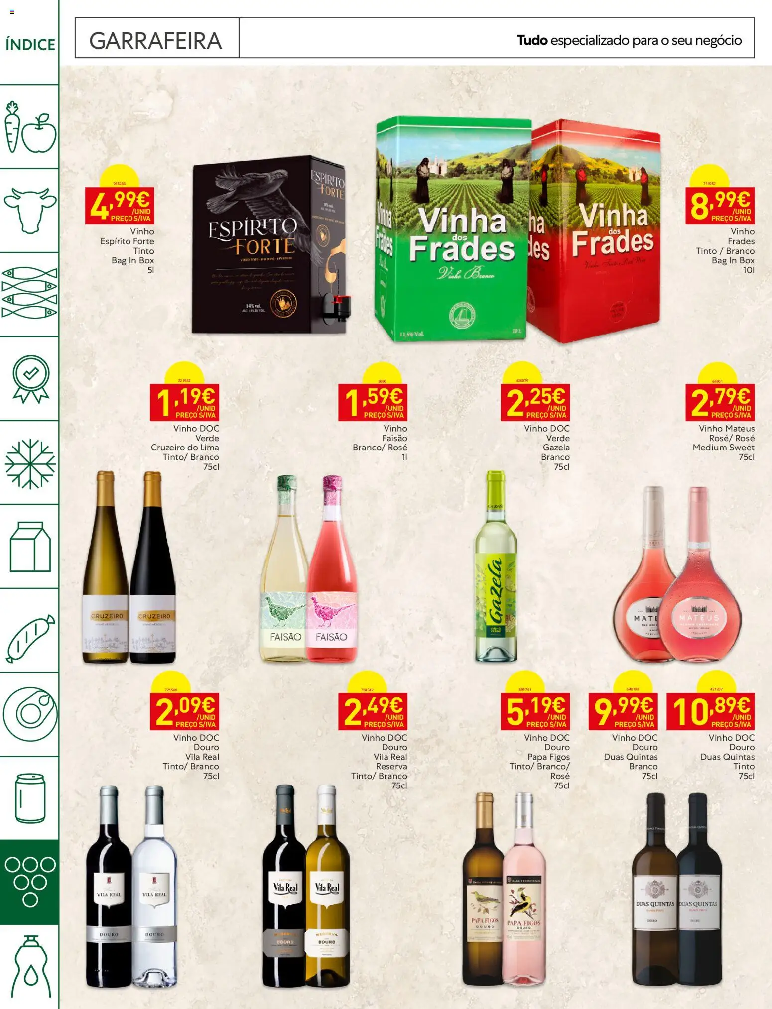 Recheio Horeca │ válido de 11/08/2026 | Página: 22 | Produtos: Figos, Papa, Vinho, Lima