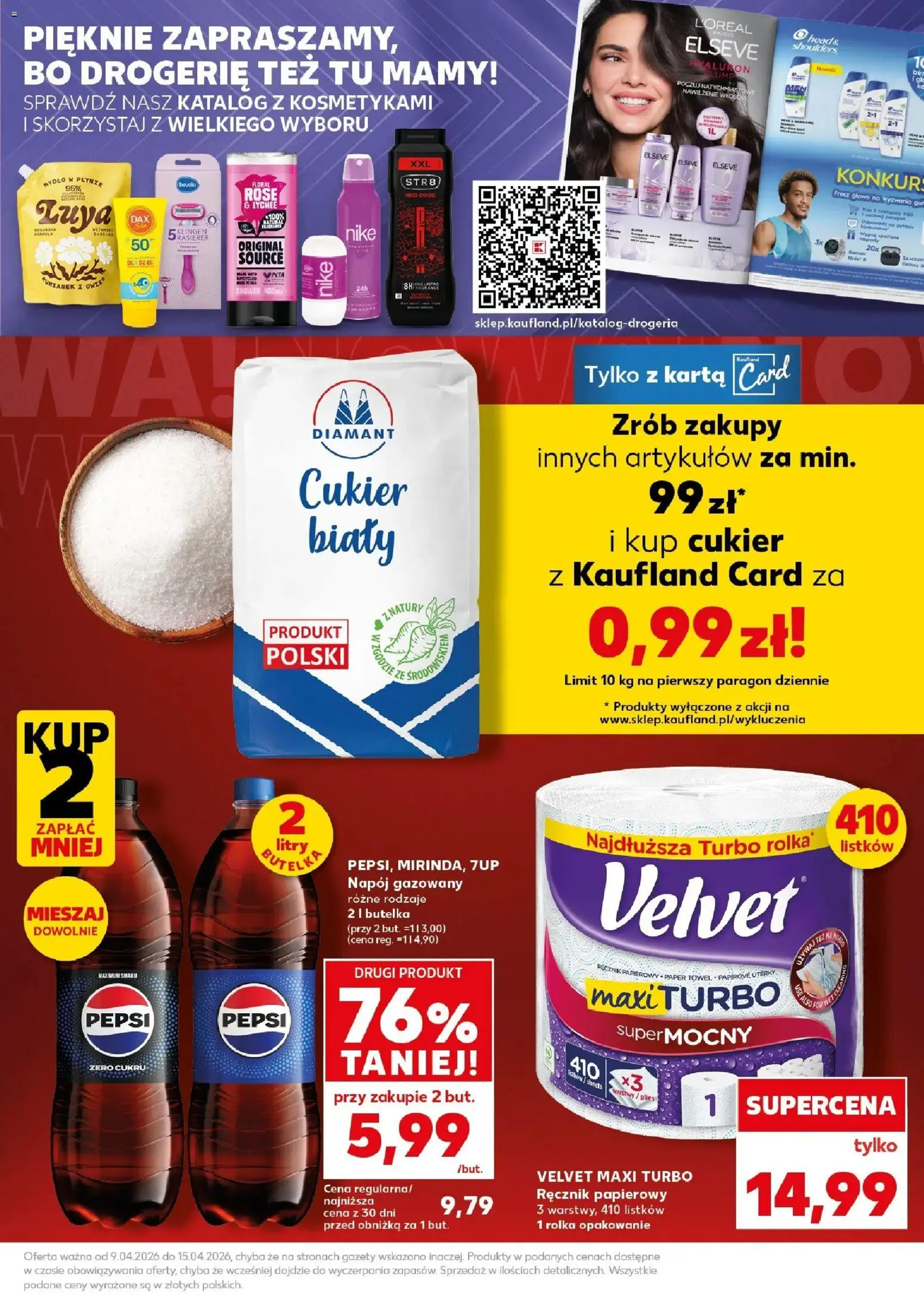 Kaufland gazetka - Super Sobota od 11.04.2026 | Strona: 5 | Produkty: Karta, Mydło w płynie, Pepsi, Ręcznik papierowy