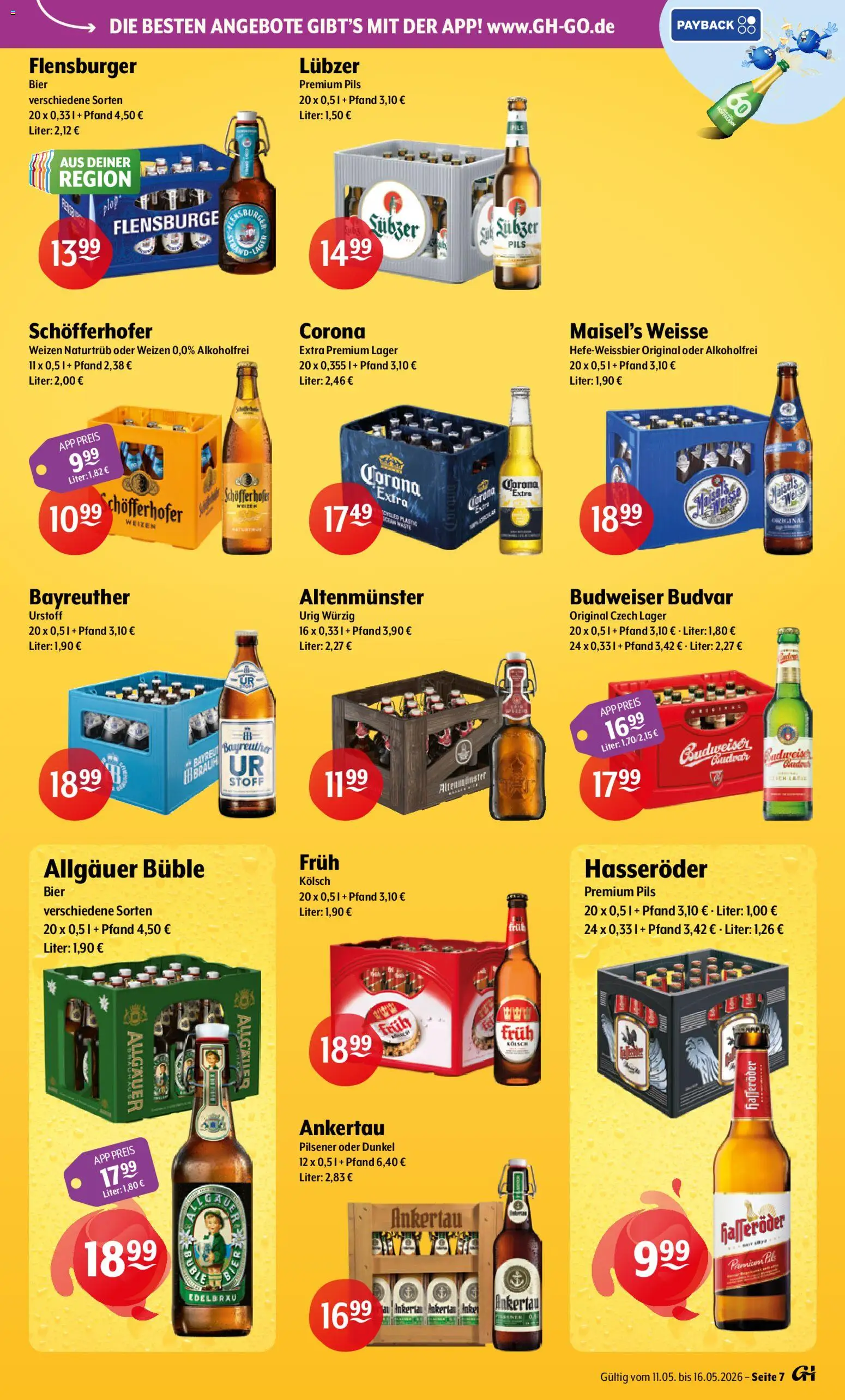 Getränke Hoffmann - Hamburg – gültig ab 11.05.2026 | Seite: 7 | Produkte: Pils, Flensburger, Budweiser, Hasseröder