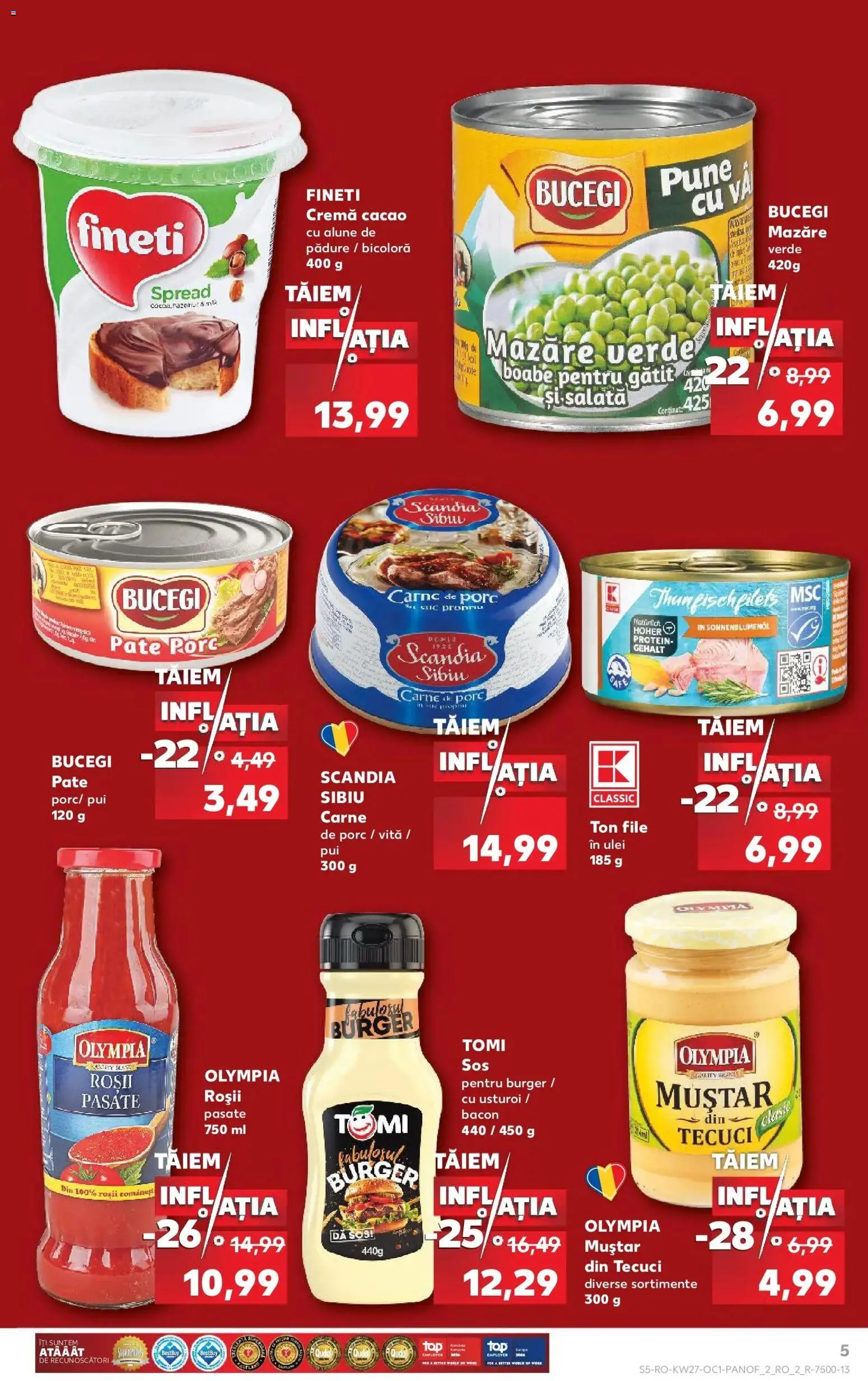 Noul catalog Kaufland – valabil de la 01.07.2026 | Pagină: 5 | Produse: Pate, Bacon, Muștar, Sos