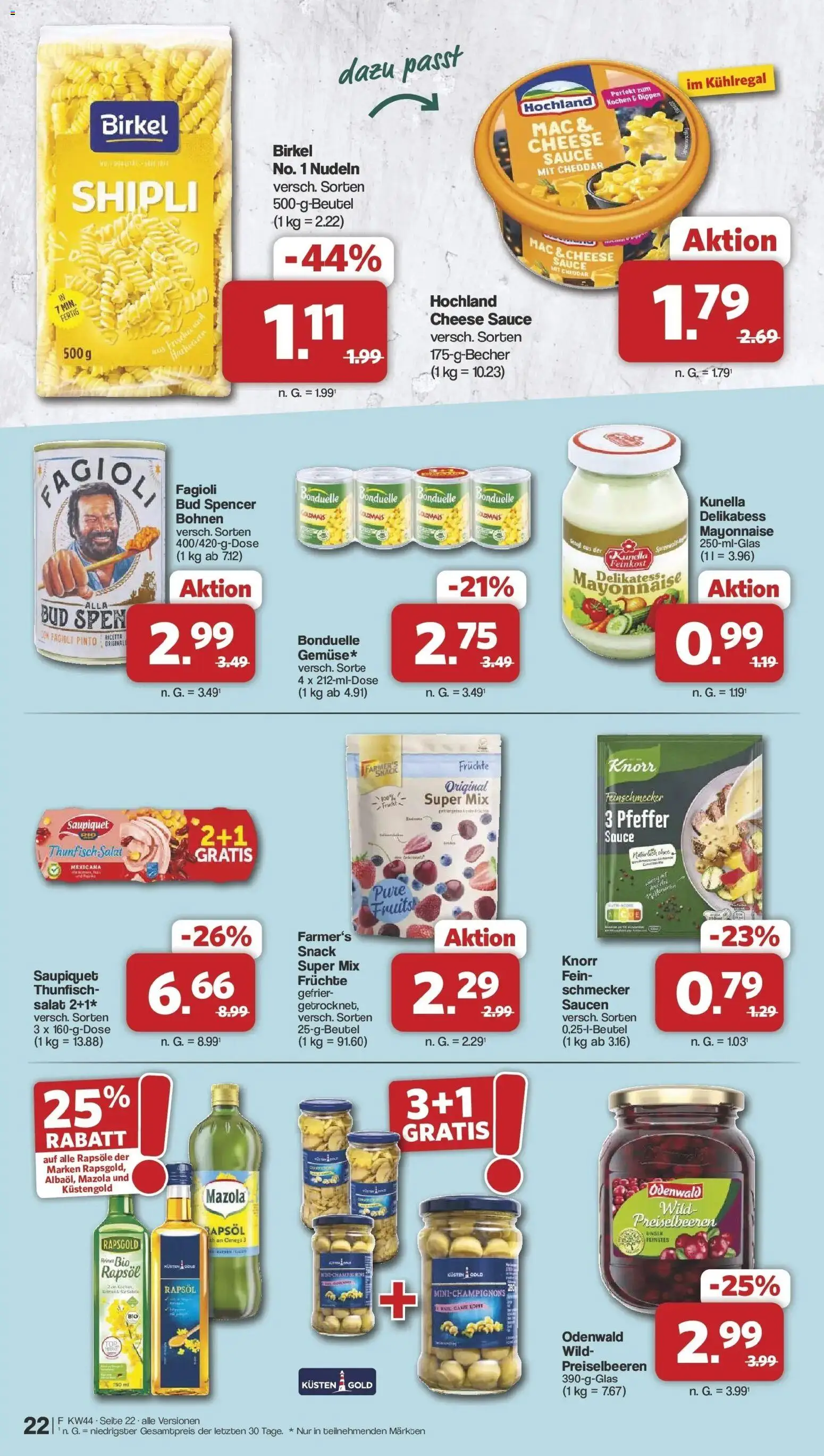Famila Nordwest - Famila: Wochenangebote – gültig ab 26.10.2026 | Seite: 22 | Produkte: Knorr, Mayonnaise, Pfeffer, Nudeln