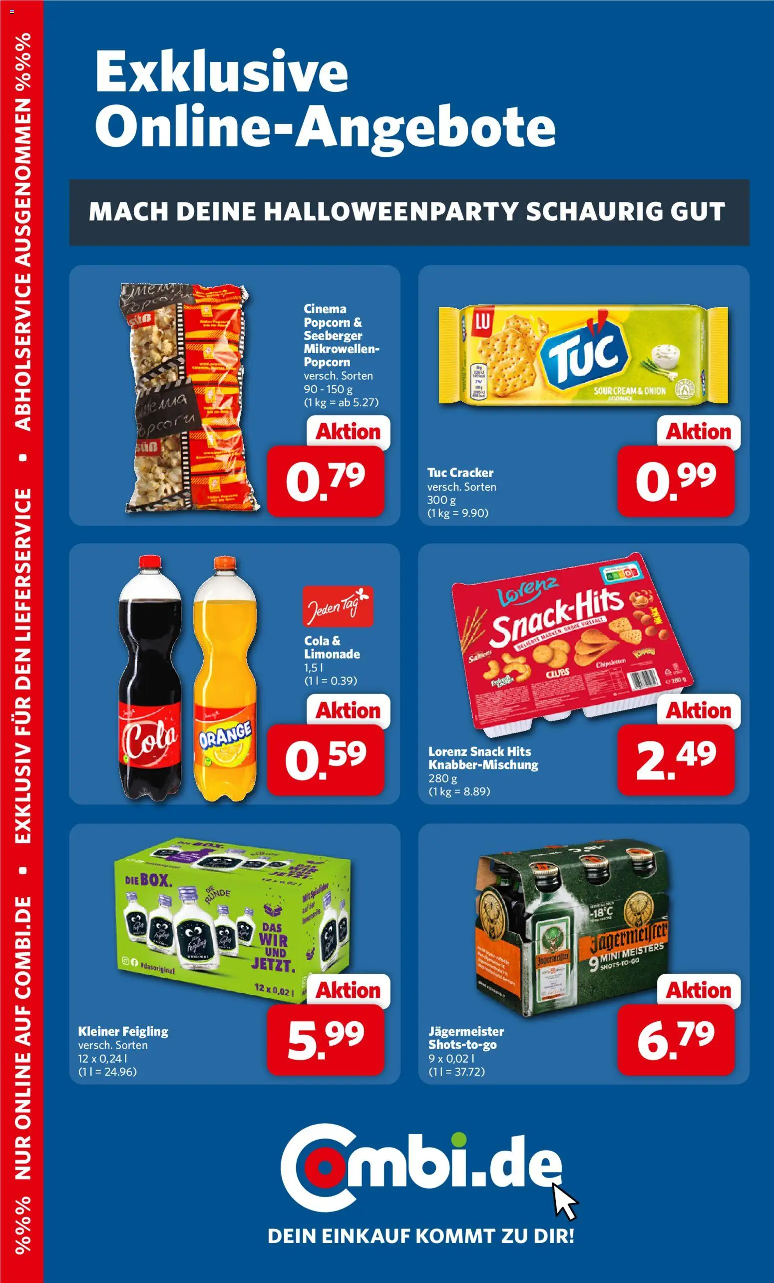 Combi Prospekt – gültig ab 19.10.2026 | Seite: 28 | Produkte: Cola, Kleiner feigling, Limonade, Popcorn