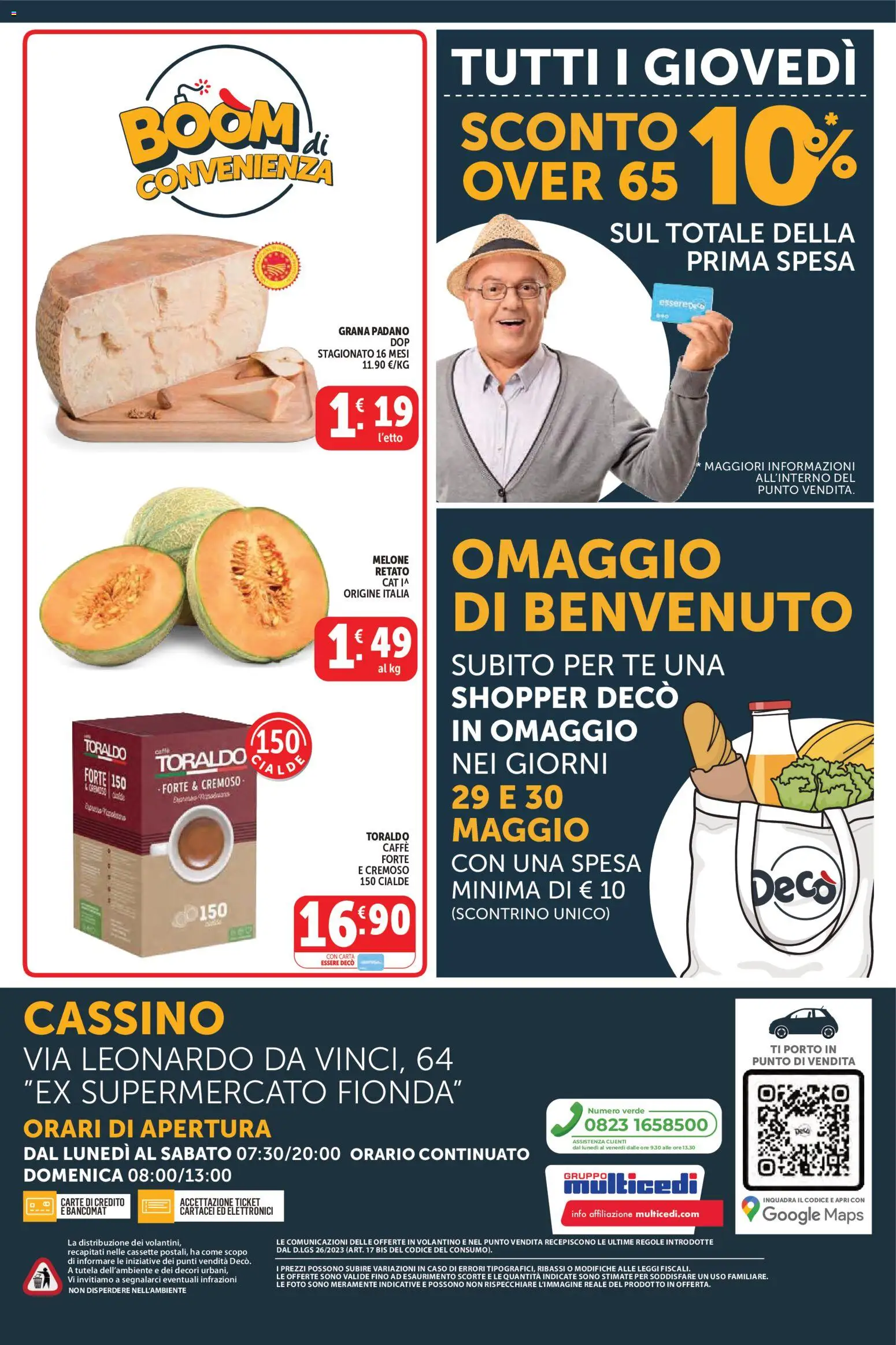 Volantino Decò del 29.05.2026 | Pagina: 12 | Prodotti: Caffè, Tè, Melone, Grana Padano