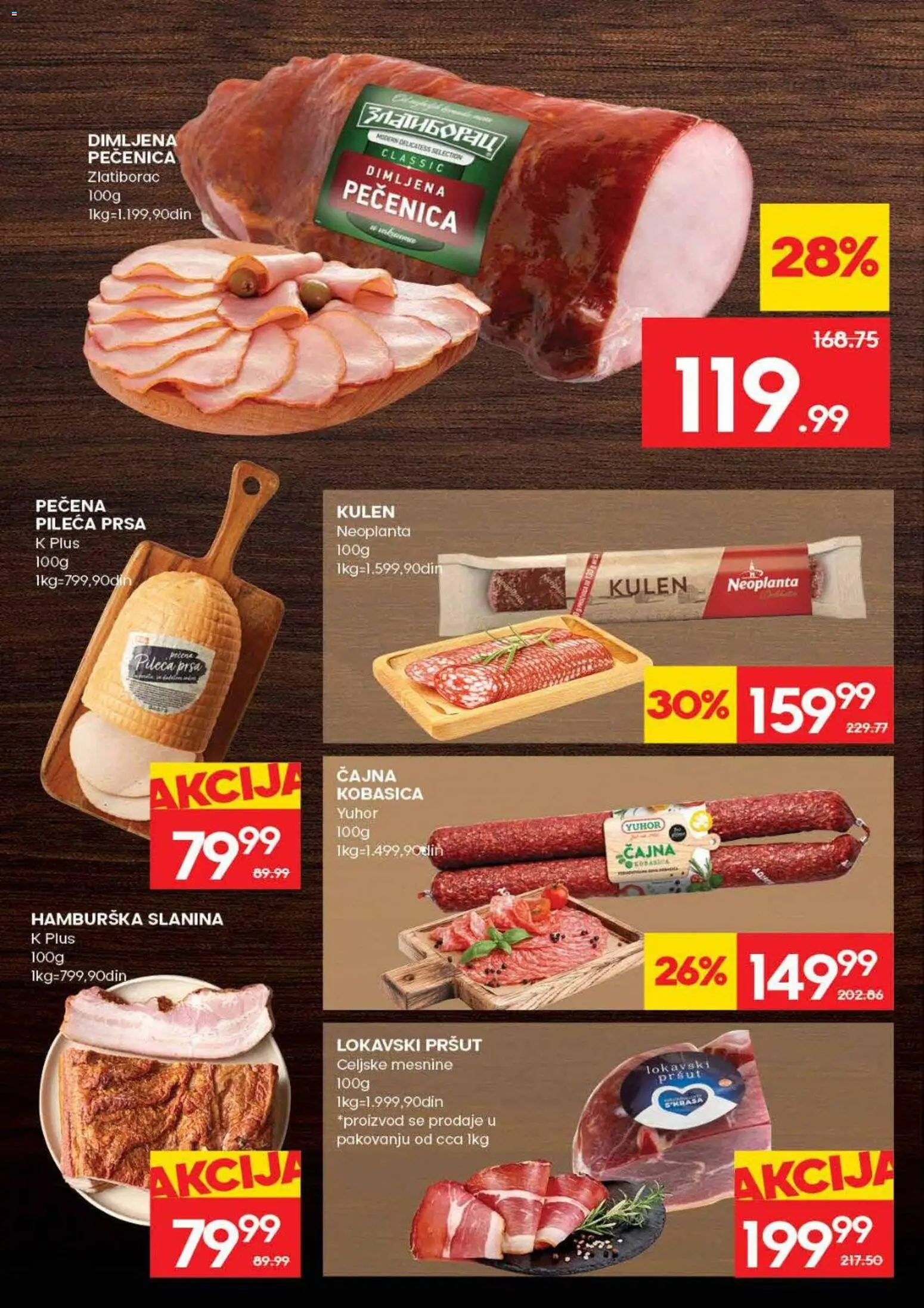 Idea katalog - važi od 16.04.2026 | Strana: 6 | Proizvode: Pršut, Slanina, Kobasica, Pečenica