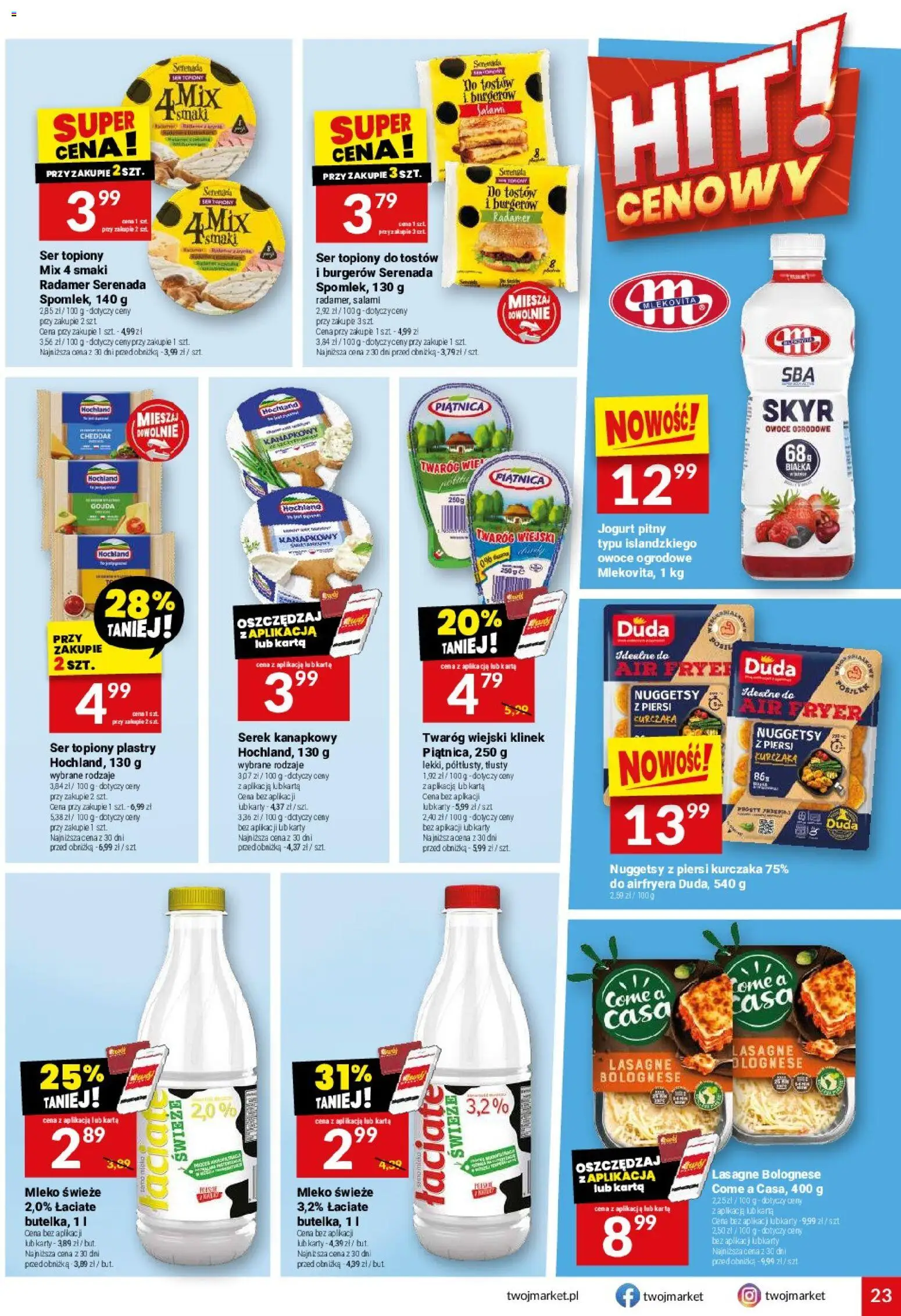 Twój Market gazetka od 10.06.2026 | Strona: 23 | Produkty: Karta, Serek, Mleko, Ser