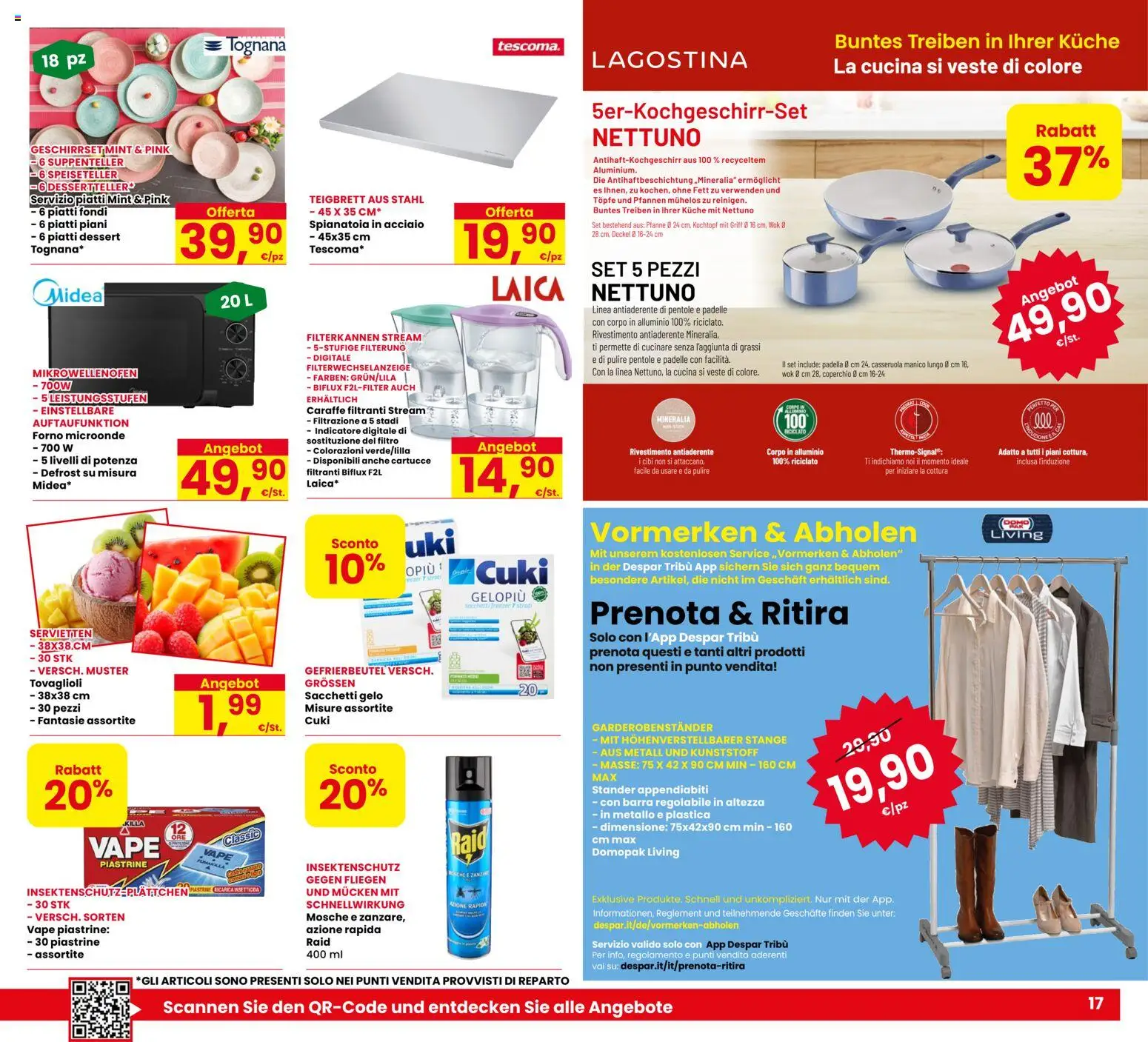 Volantino Eurospar del 23/07/2026 | Pagina: 17 | Prodotti: Microonde, Forno, Alluminio, Appendiabiti